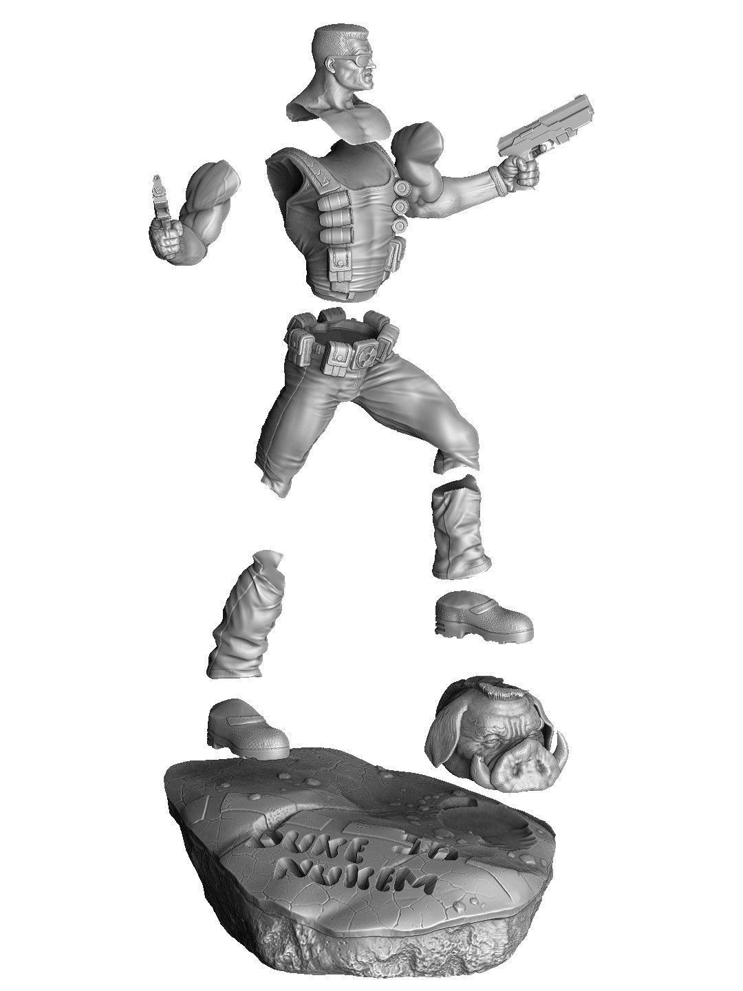 DUKE NUKEM FOR 3D PRINT STL 3D print model_29
