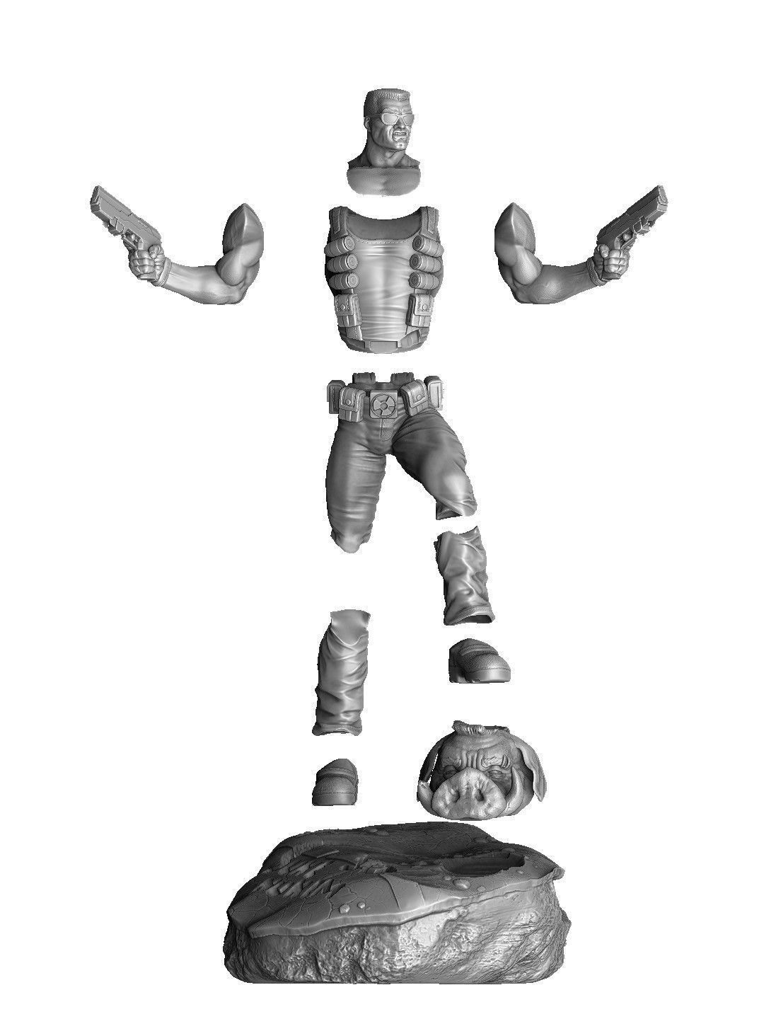 DUKE NUKEM FOR 3D PRINT STL 3D print model_31