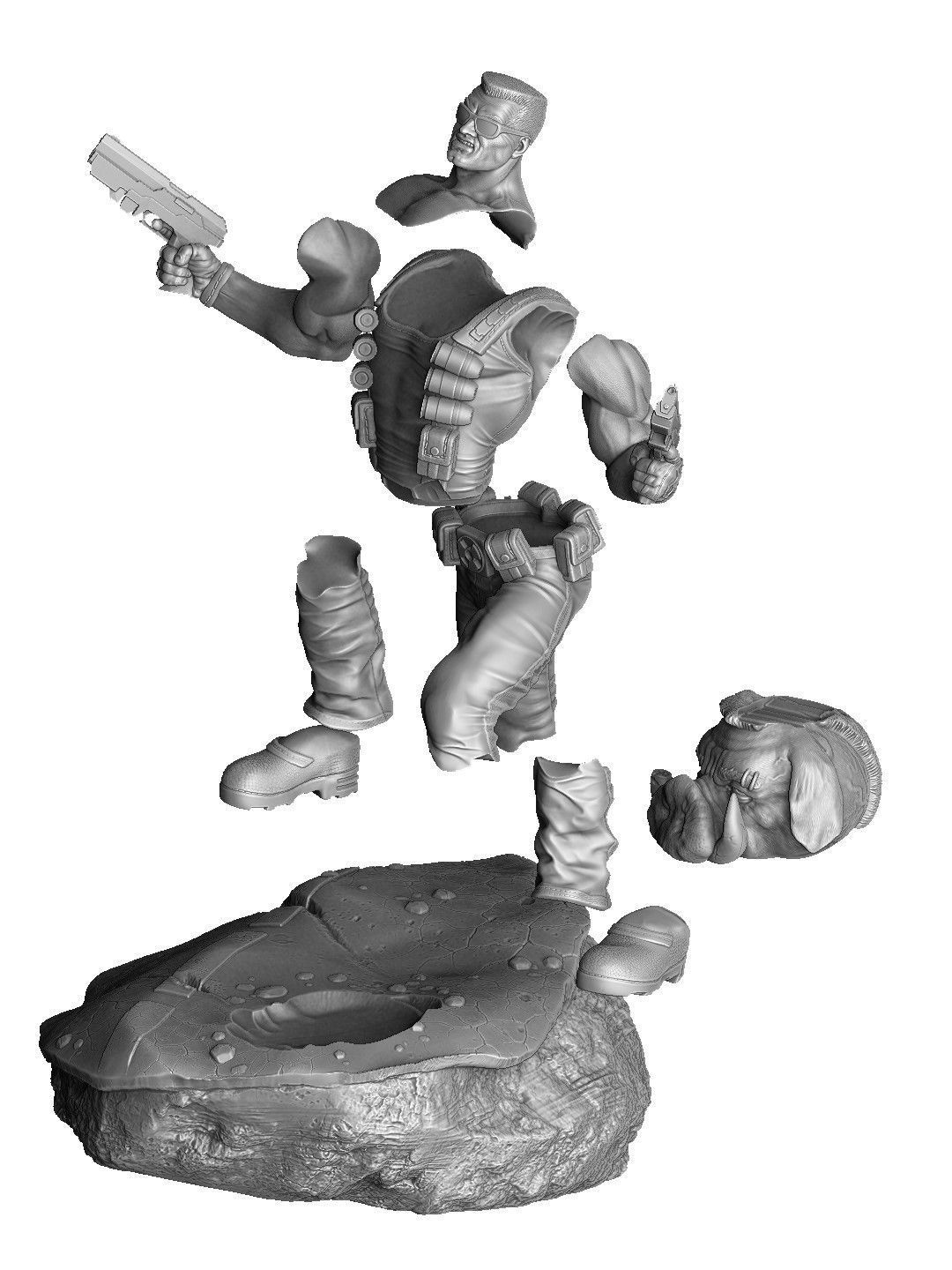 DUKE NUKEM FOR 3D PRINT STL 3D print model_32