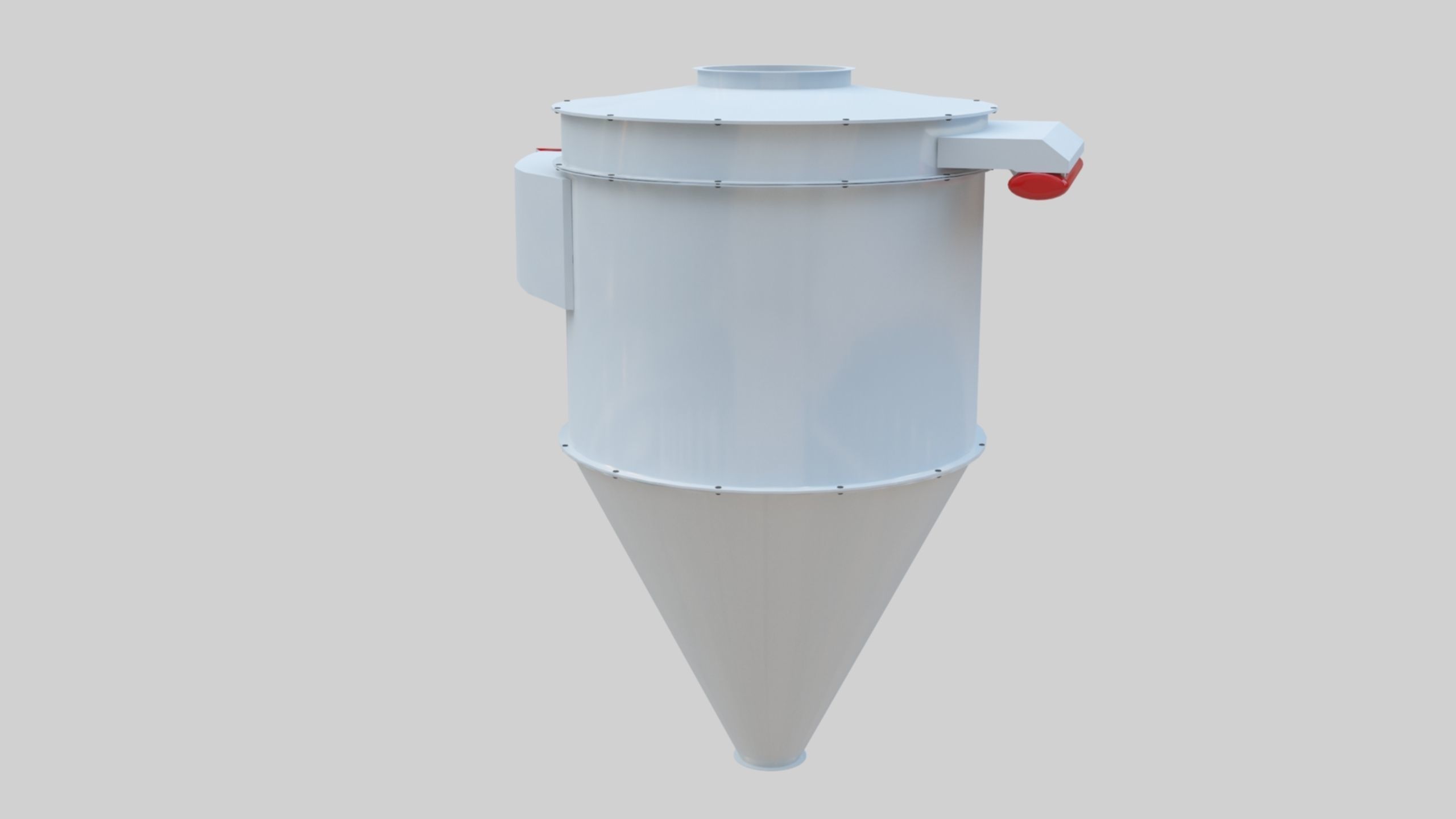 Dust Cyclone - Wheat Grain Flour Milling Machine Low-poly 3D model_18