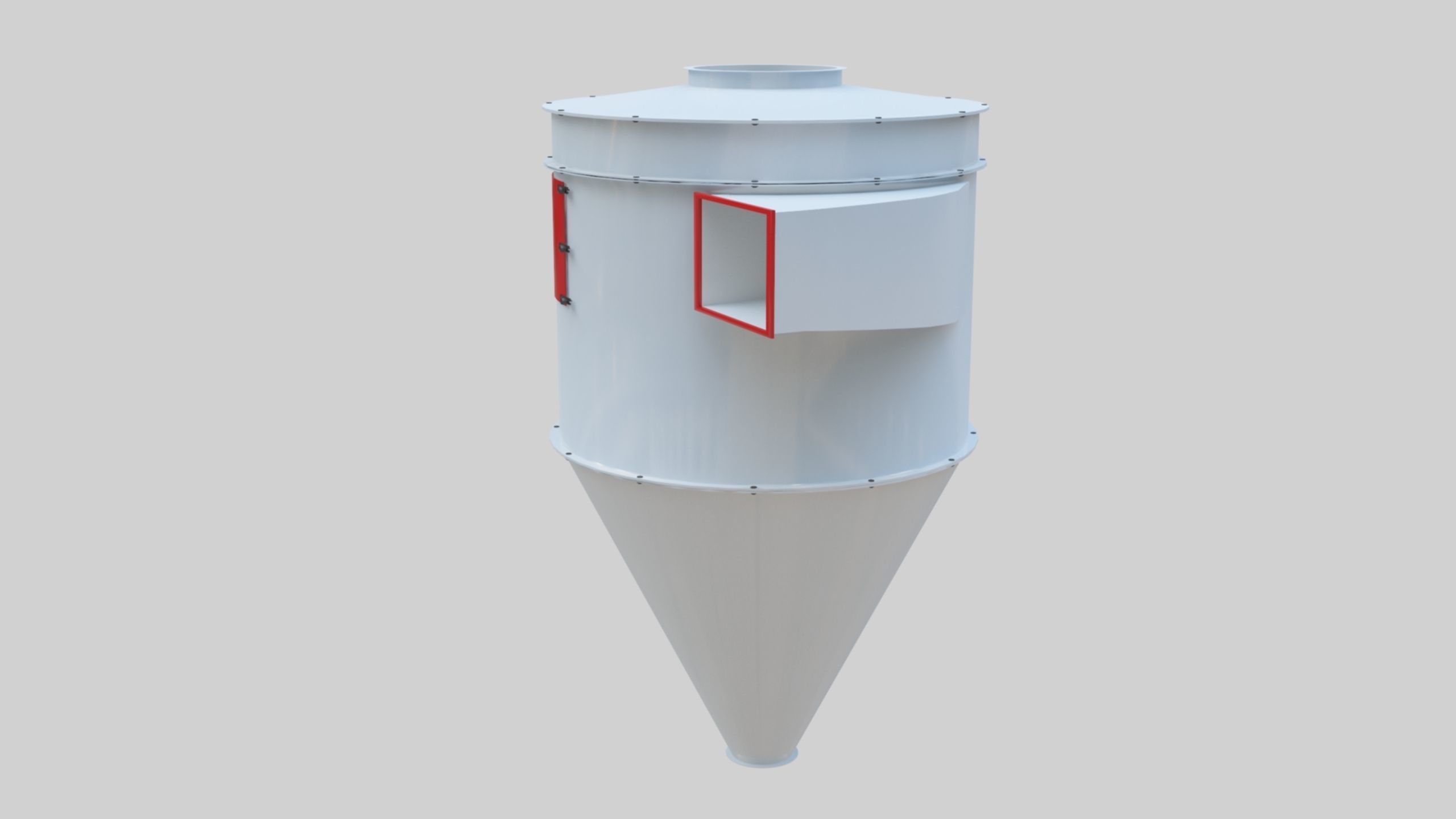 Dust Cyclone - Wheat Grain Flour Milling Machine Low-poly 3D model_23