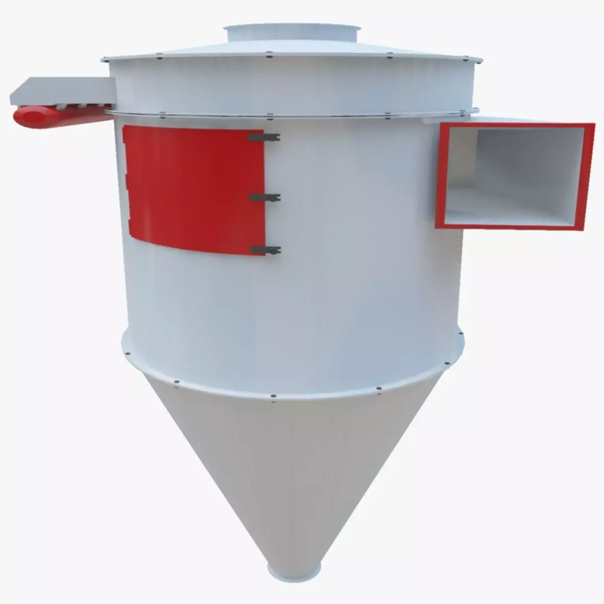 Dust Cyclone - Wheat Grain Flour Milling Machine Low-poly 3D model_0