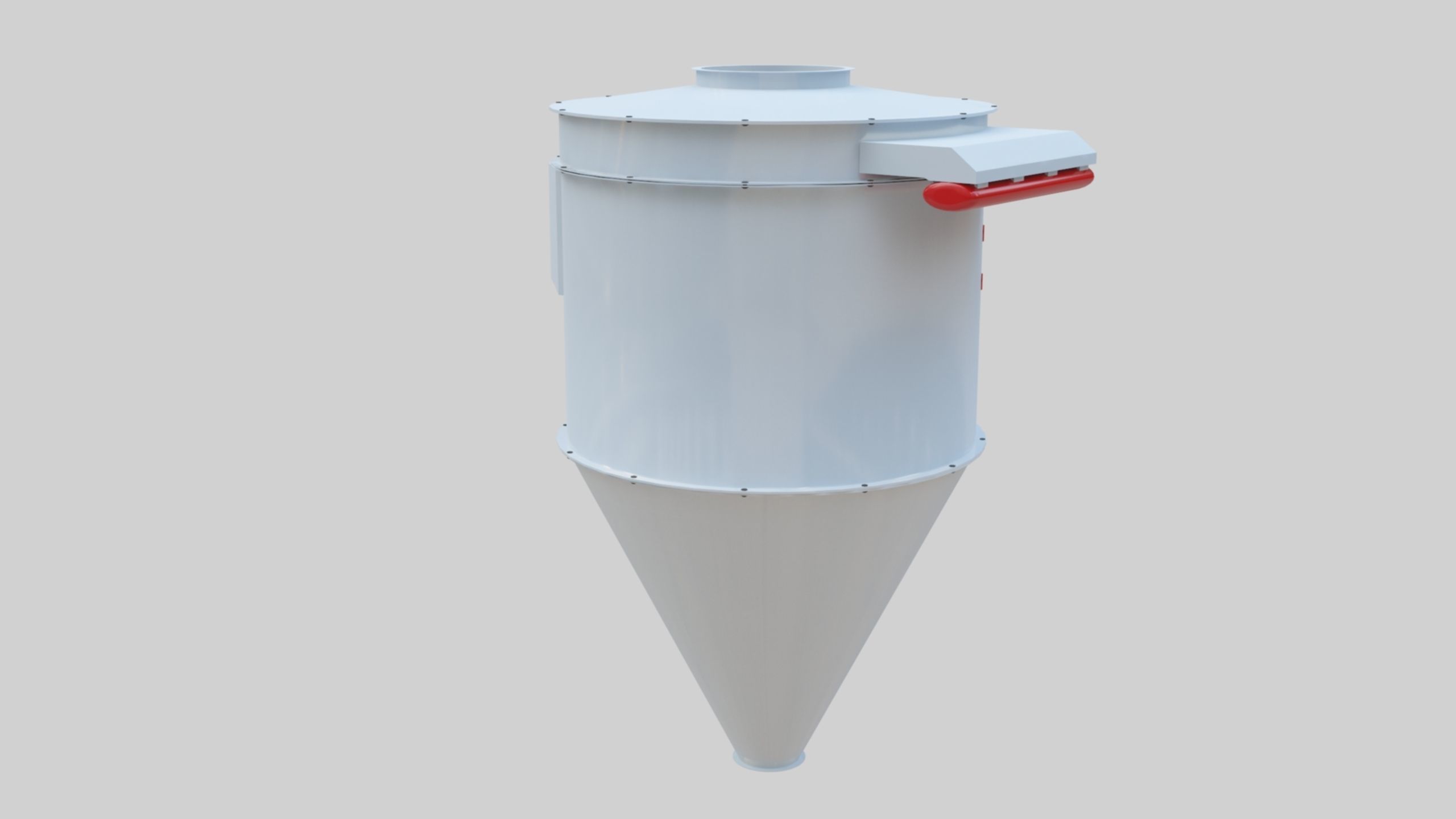 Dust Cyclone - Wheat Grain Flour Milling Machine Low-poly 3D model_17
