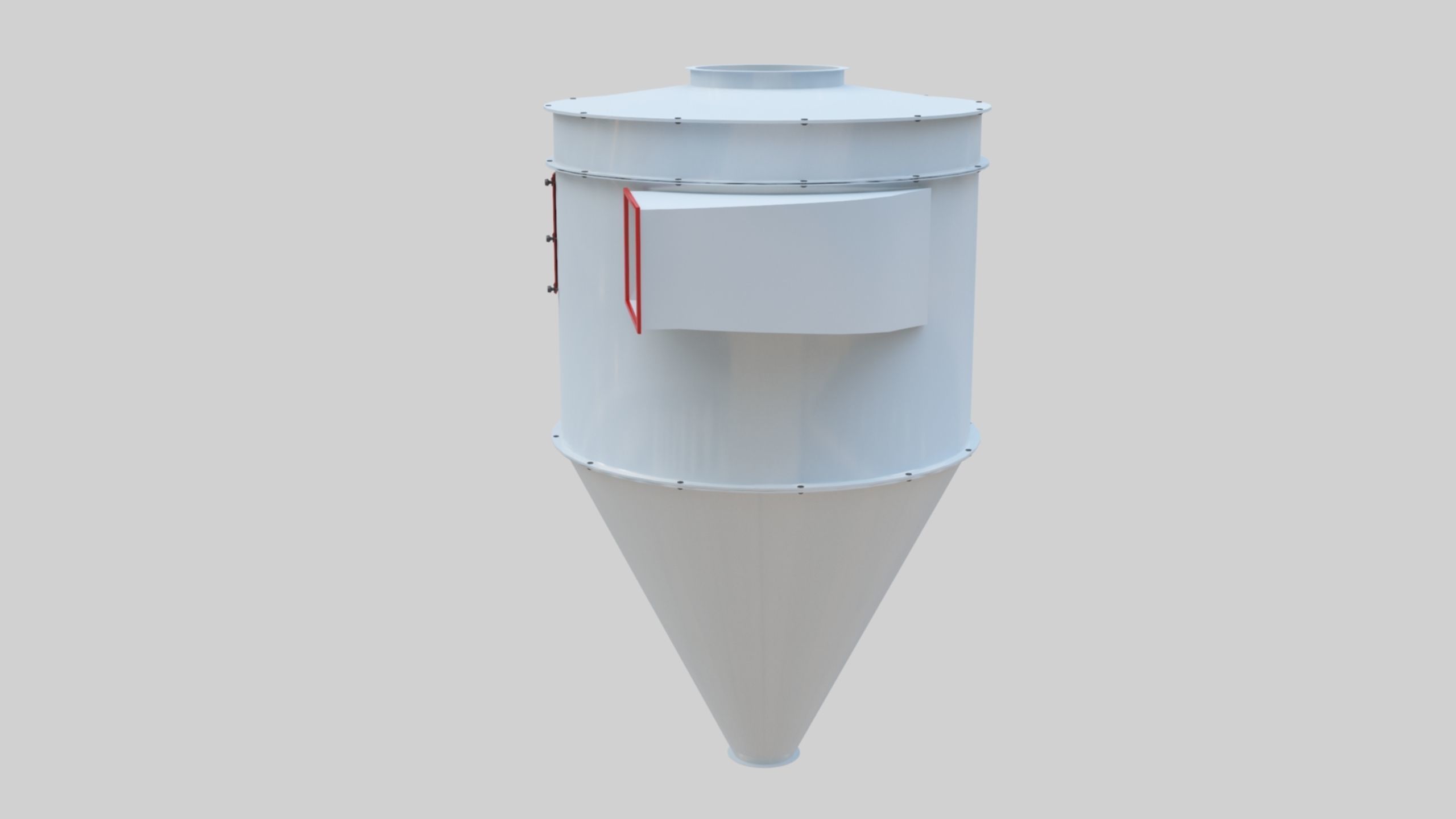 Dust Cyclone - Wheat Grain Flour Milling Machine Low-poly 3D model_27