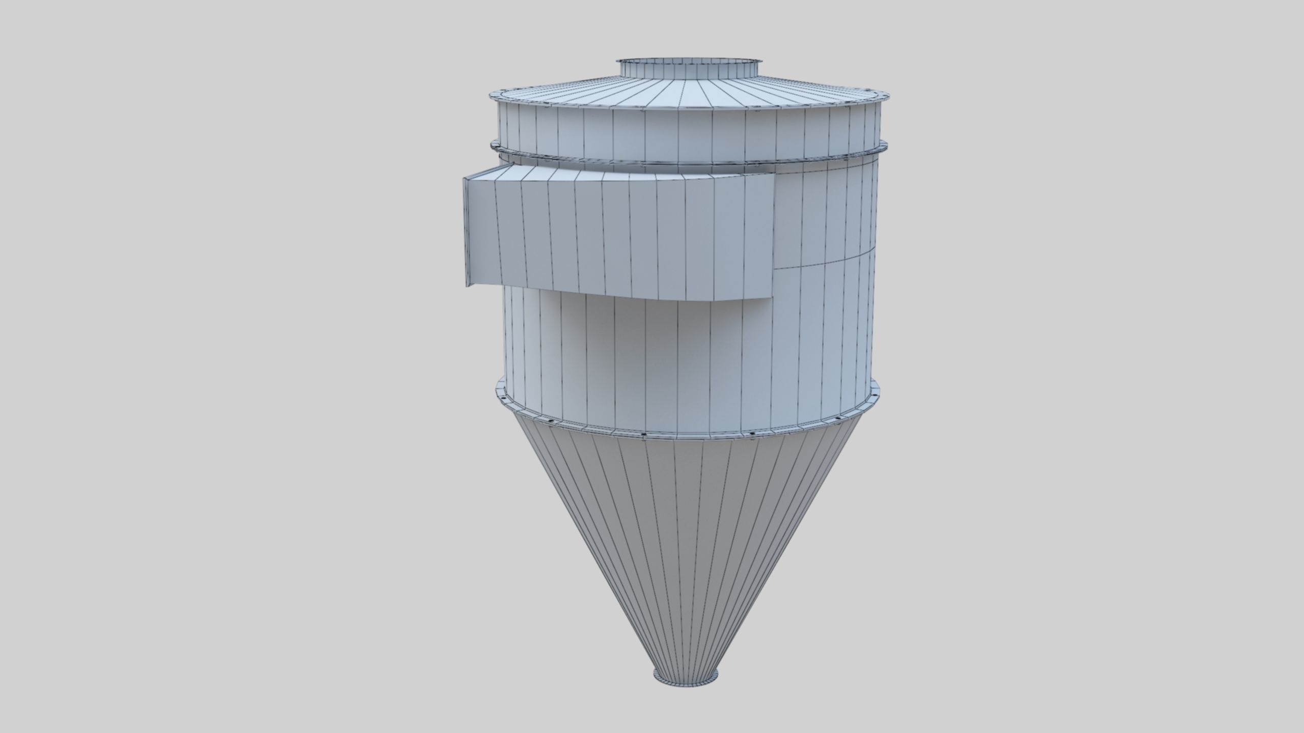 Dust Cyclone - Wheat Grain Flour Milling Machine Low-poly 3D model_40