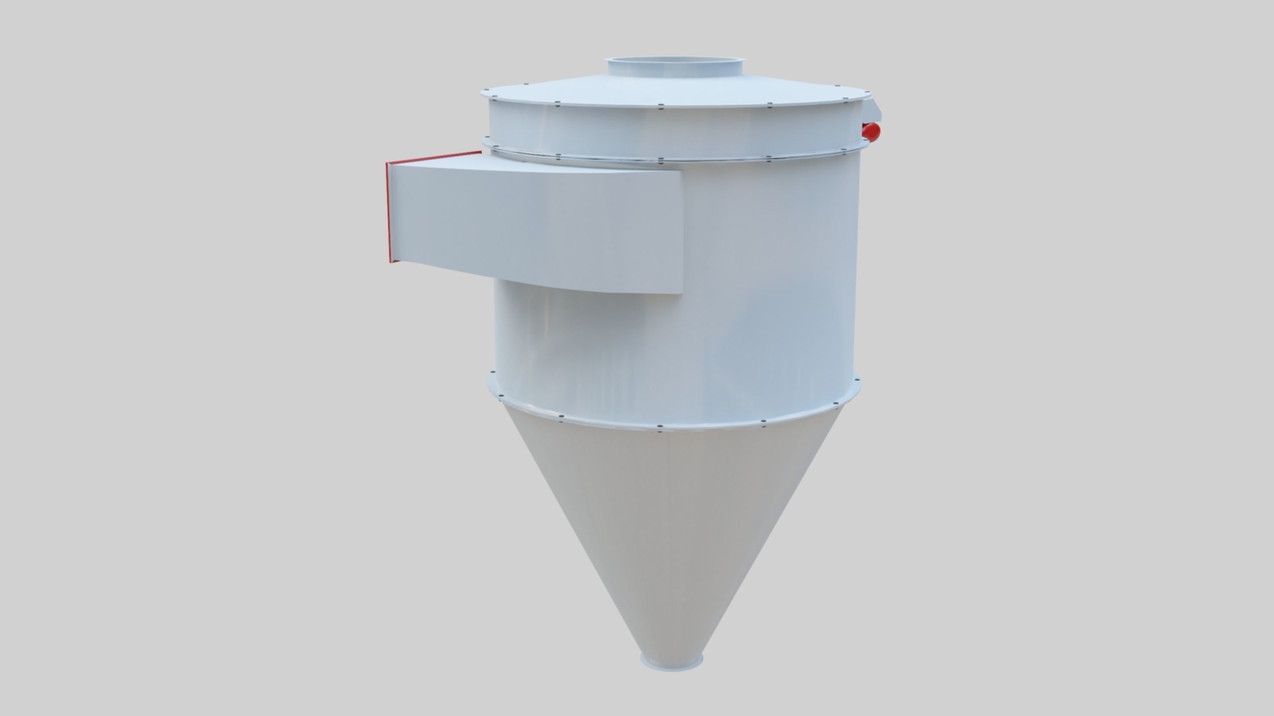 Dust Cyclone - Wheat Grain Flour Milling Machine Low-poly 3D model_22