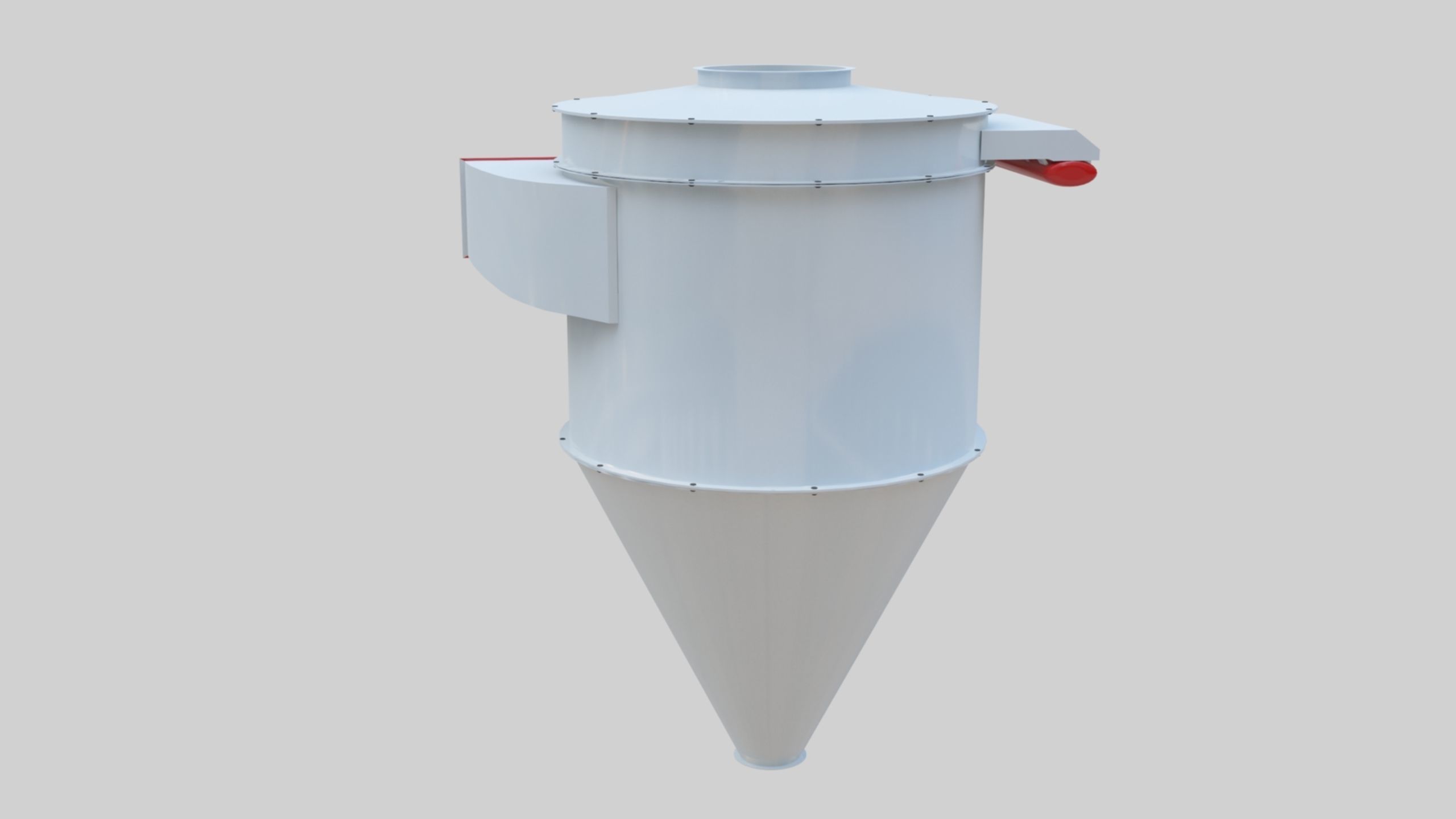 Dust Cyclone - Wheat Grain Flour Milling Machine Low-poly 3D model_20