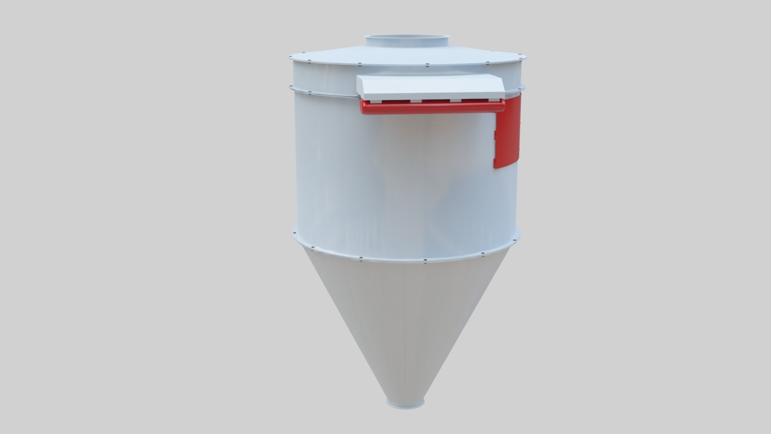 Dust Cyclone - Wheat Grain Flour Milling Machine Low-poly 3D model_13