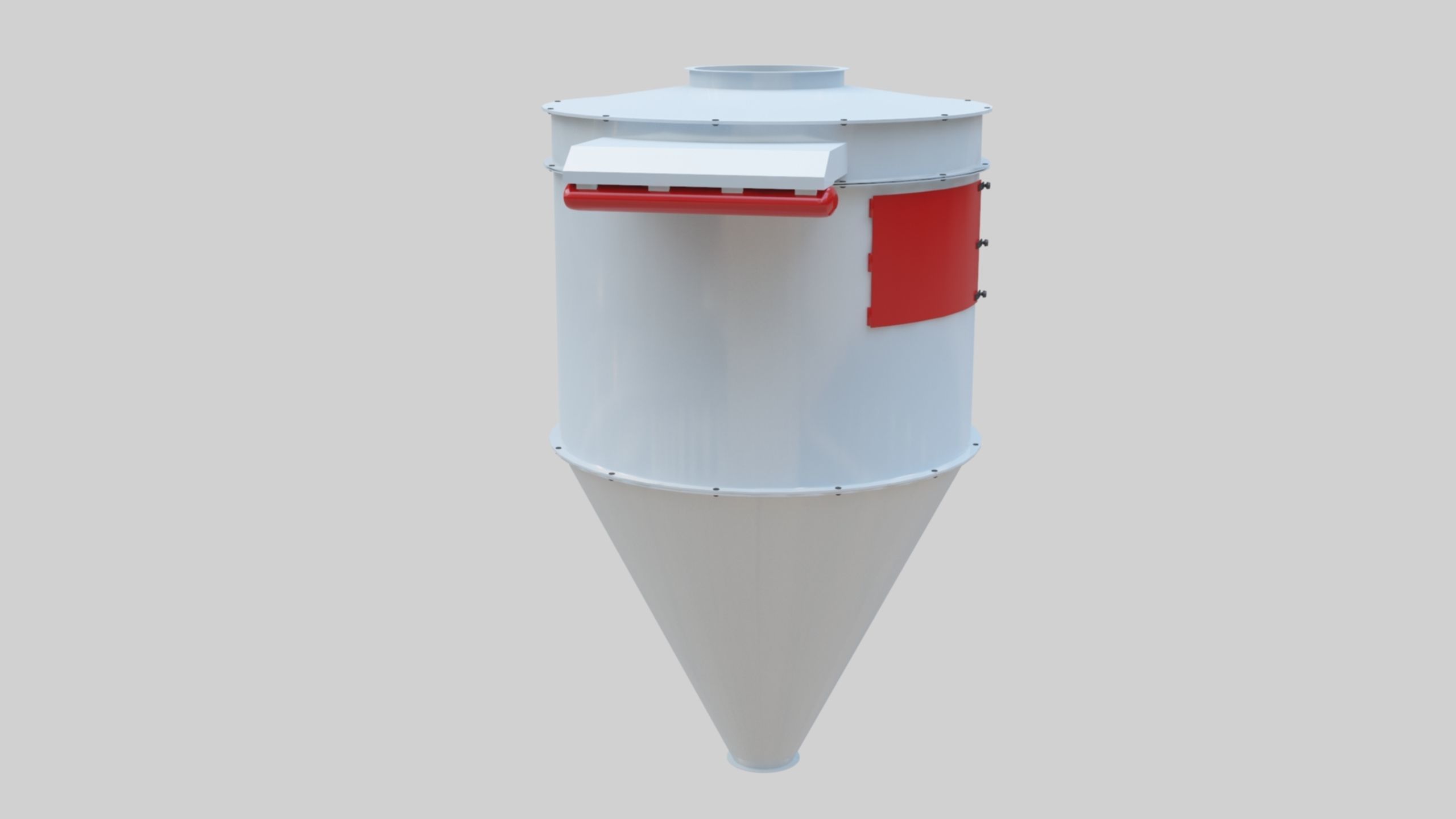 Dust Cyclone - Wheat Grain Flour Milling Machine Low-poly 3D model_15