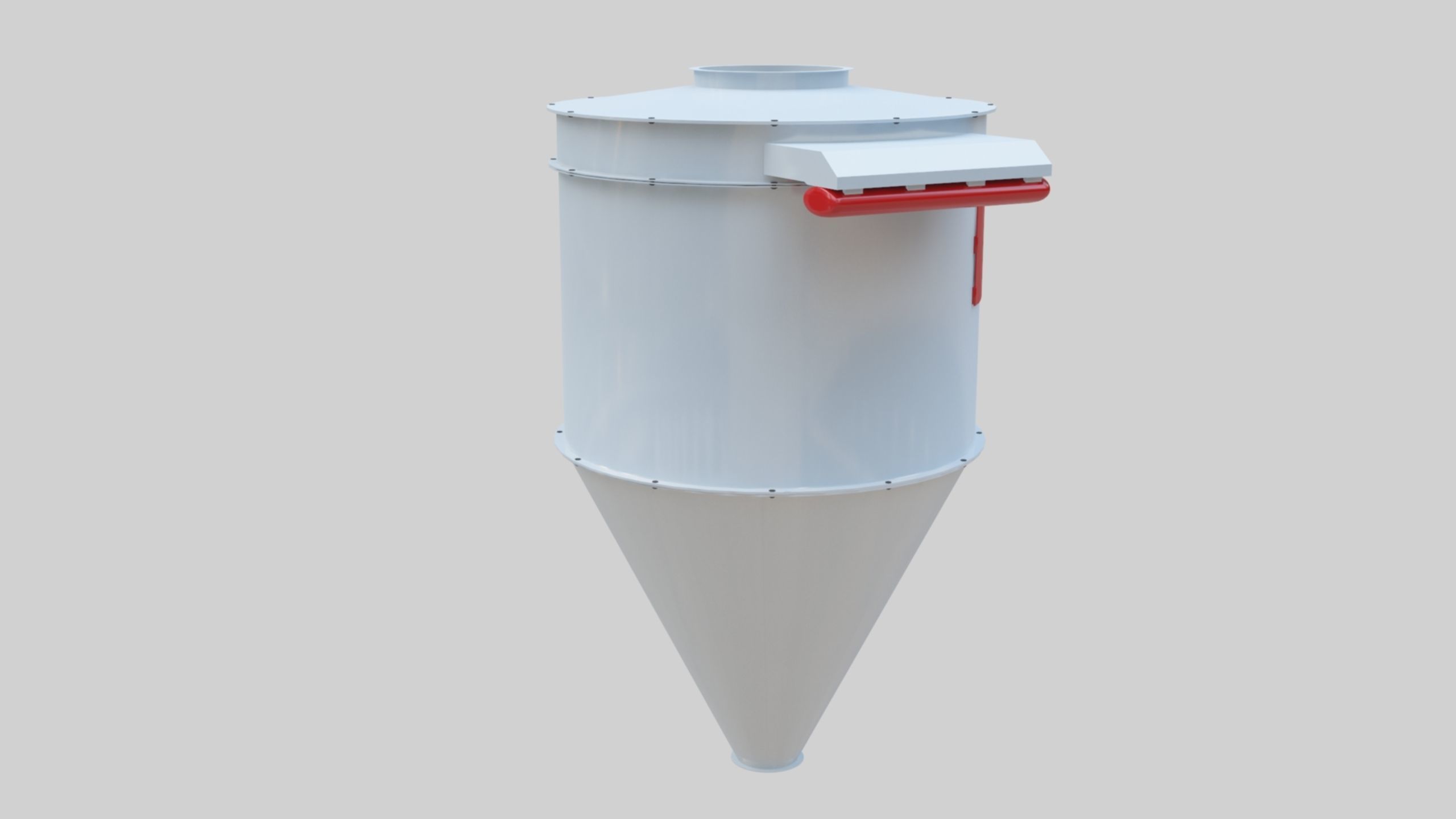 Dust Cyclone - Wheat Grain Flour Milling Machine Low-poly 3D model_14