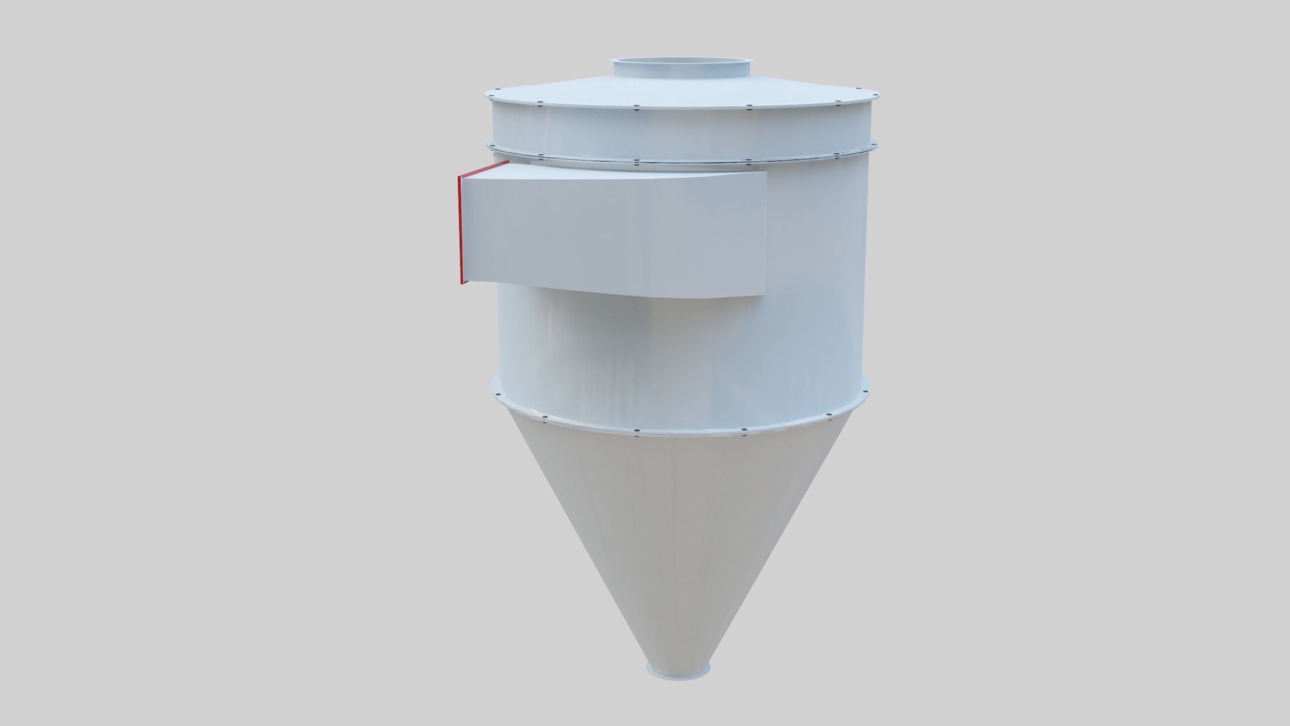 Dust Cyclone - Wheat Grain Flour Milling Machine Low-poly 3D model_21