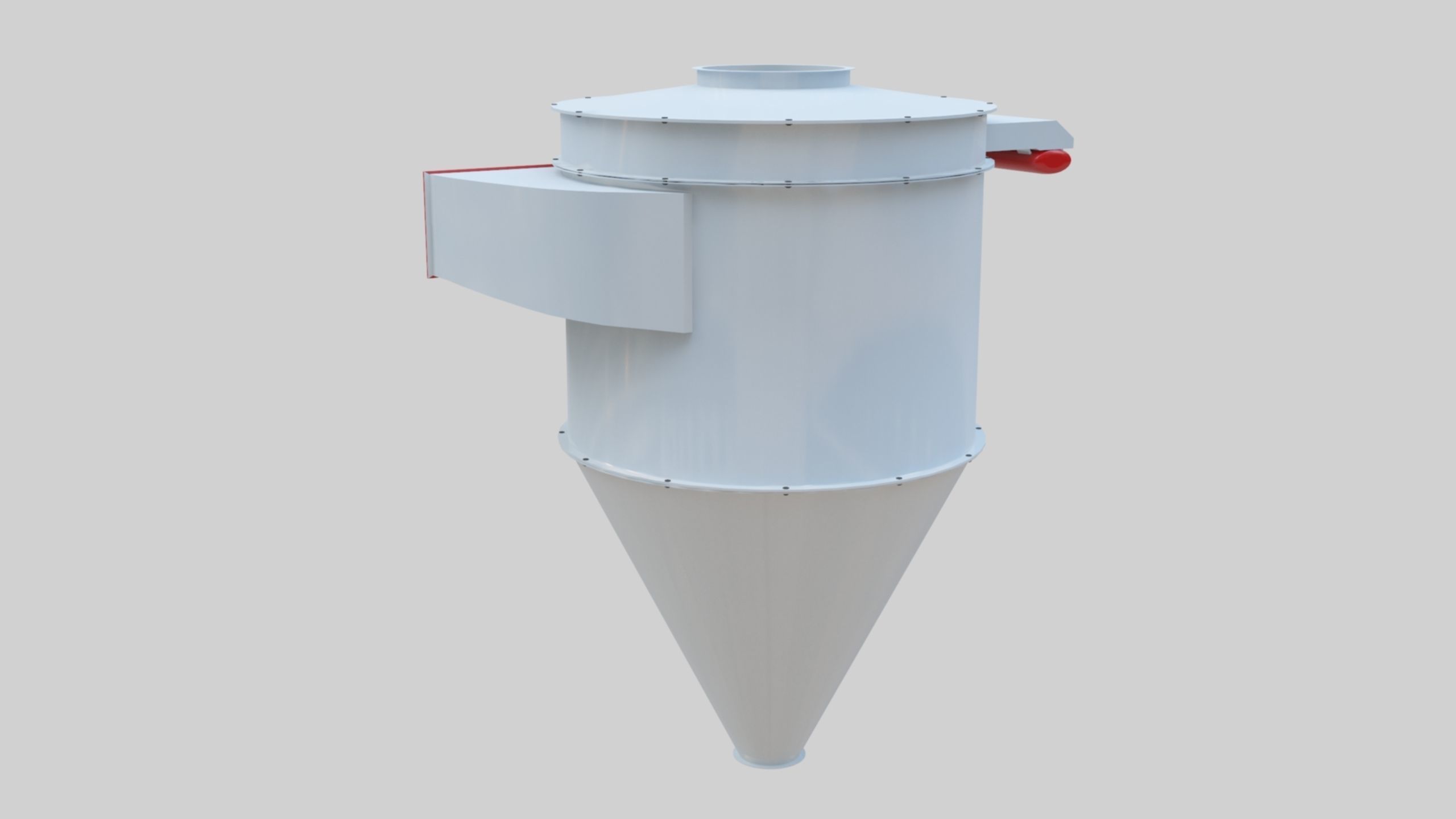 Dust Cyclone - Wheat Grain Flour Milling Machine Low-poly 3D model_19