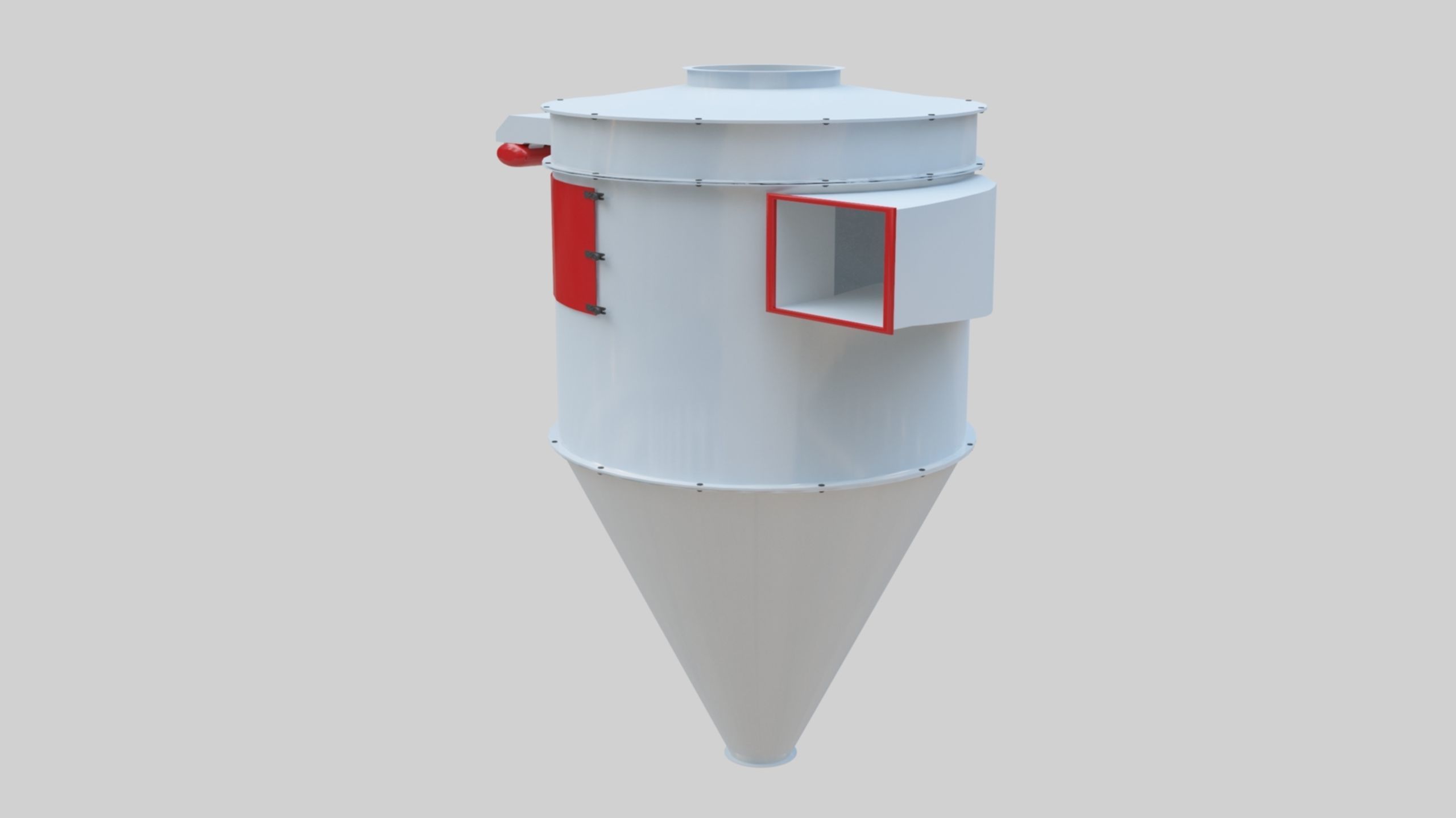 Dust Cyclone - Wheat Grain Flour Milling Machine Low-poly 3D model_2
