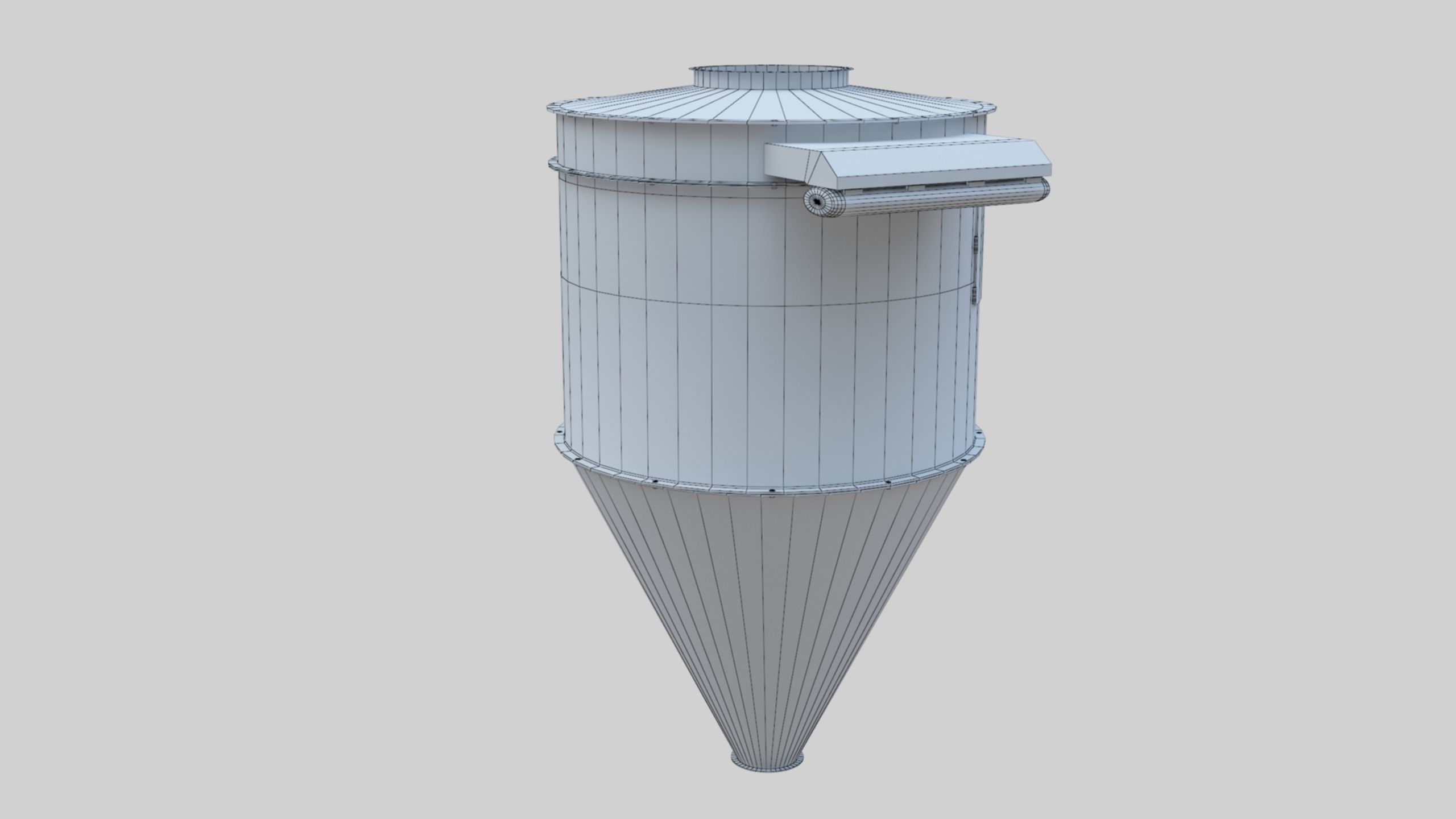 Dust Cyclone - Wheat Grain Flour Milling Machine Low-poly 3D model_39