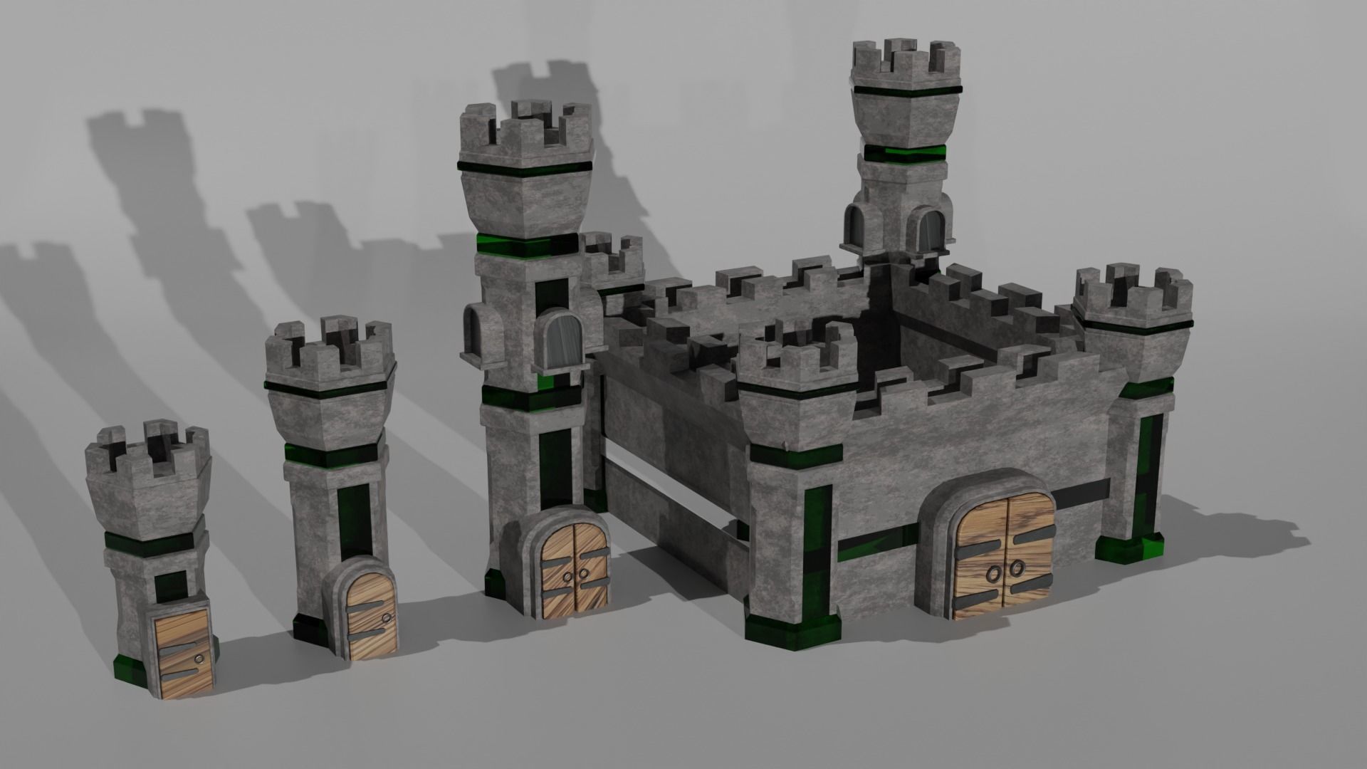 tower defance game ready low poly tower pack  Low-poly 3D model_34