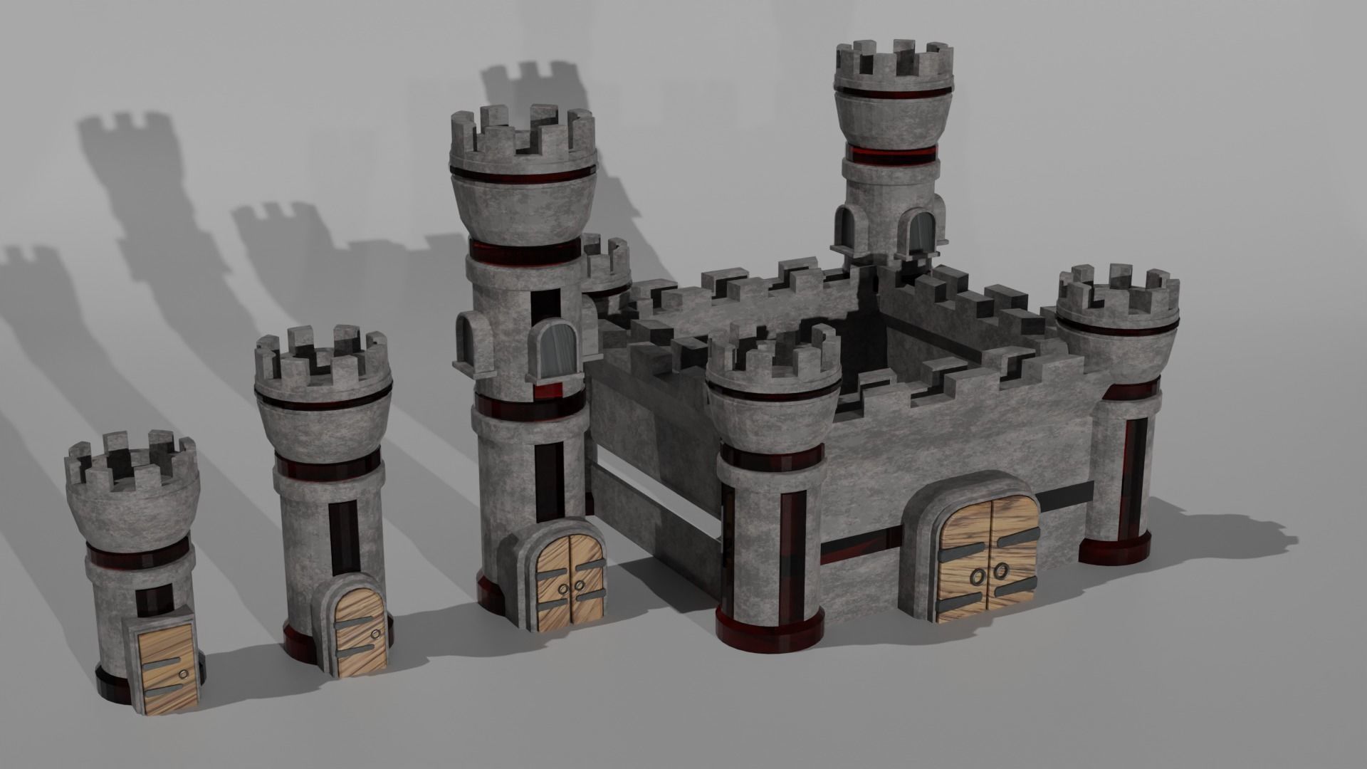 tower defance game ready low poly tower pack  Low-poly 3D model_4