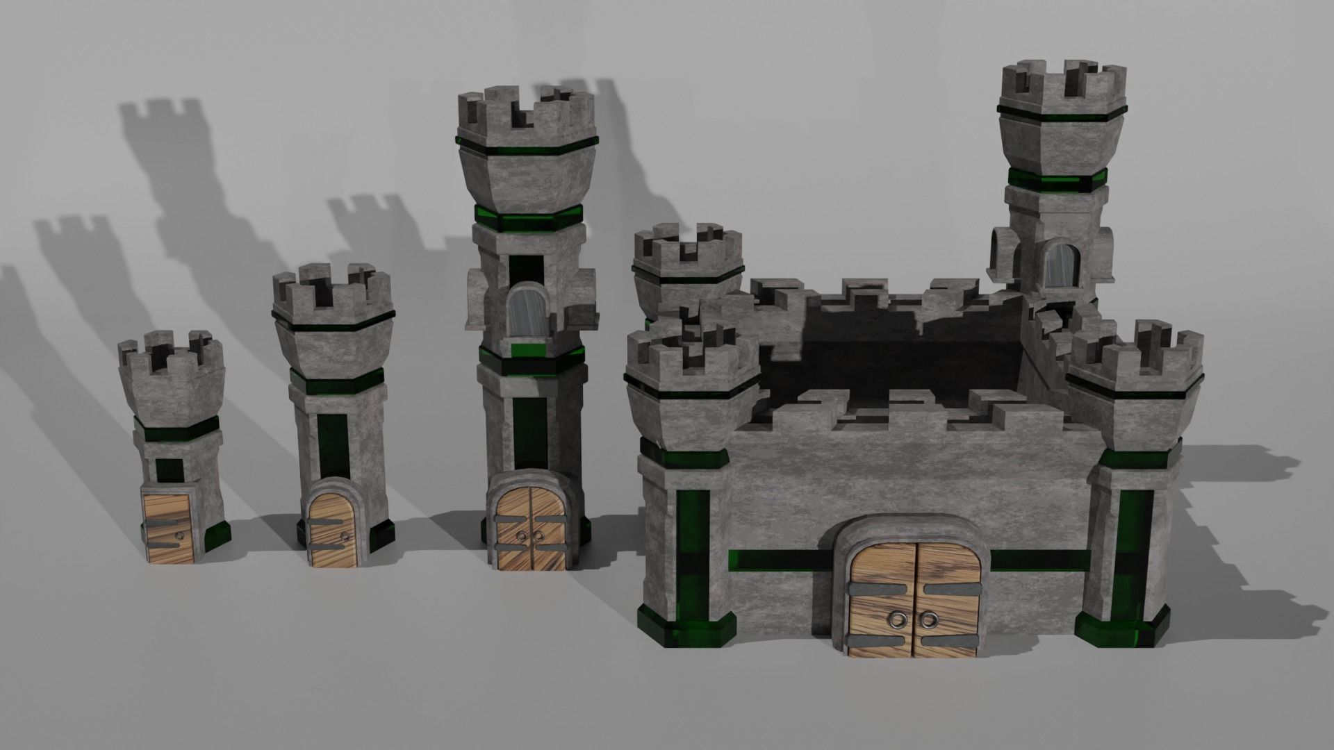 tower defance game ready low poly tower pack  Low-poly 3D model_35