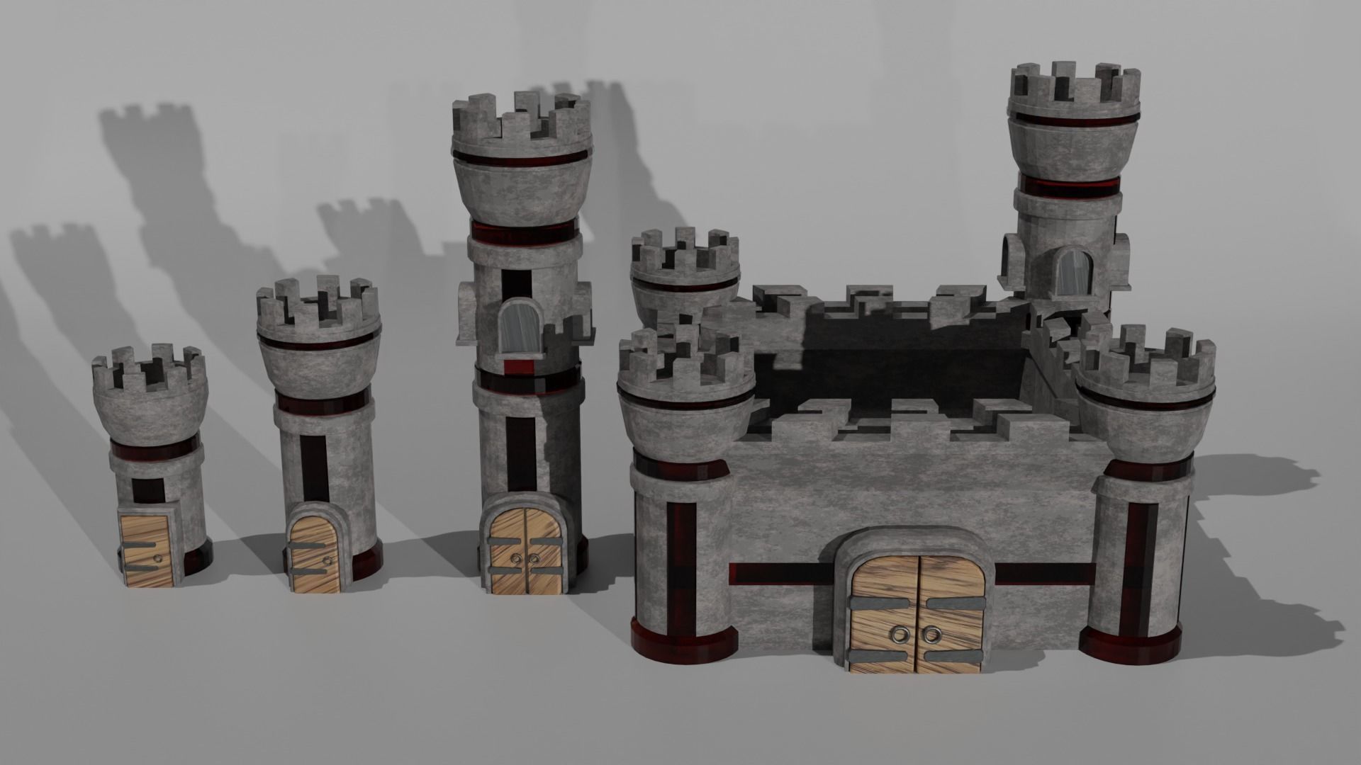 tower defance game ready low poly tower pack  Low-poly 3D model_3