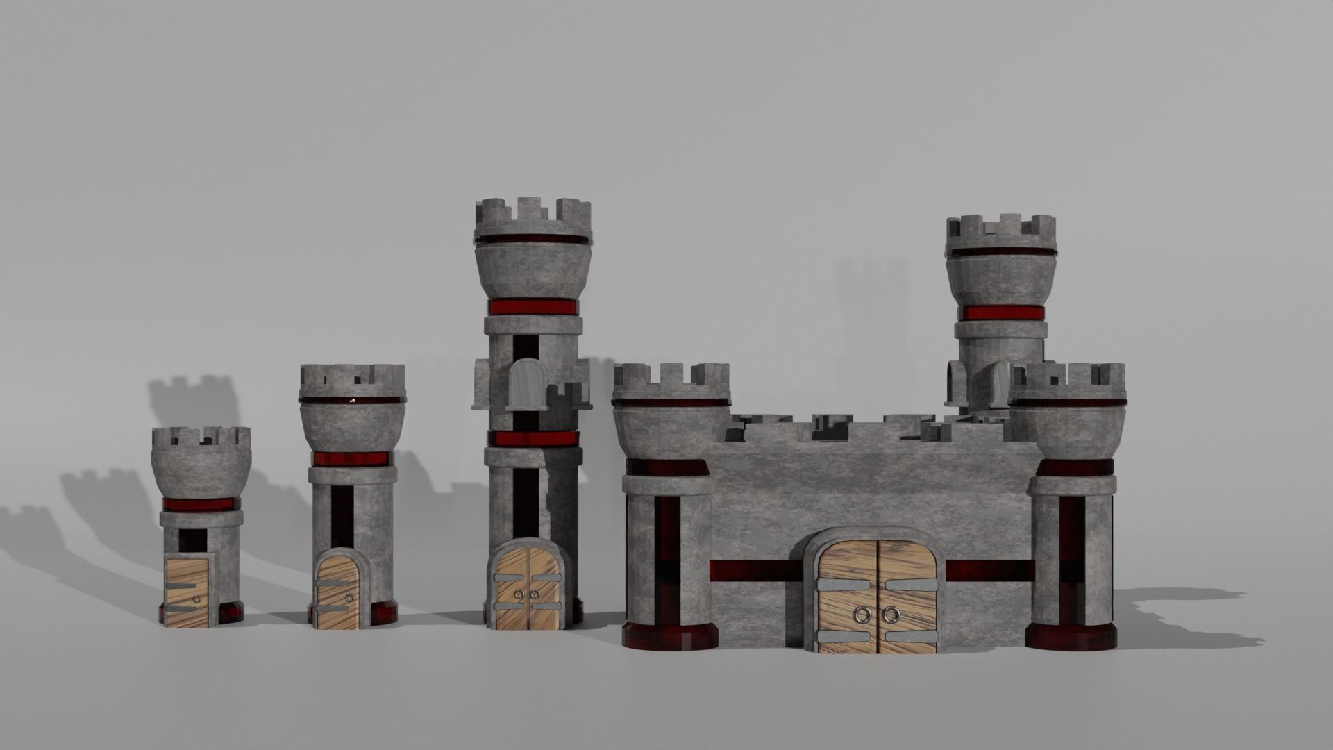 tower defance game ready low poly tower pack  Low-poly 3D model_5