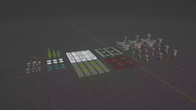 tower defance game ready low poly tower pack 