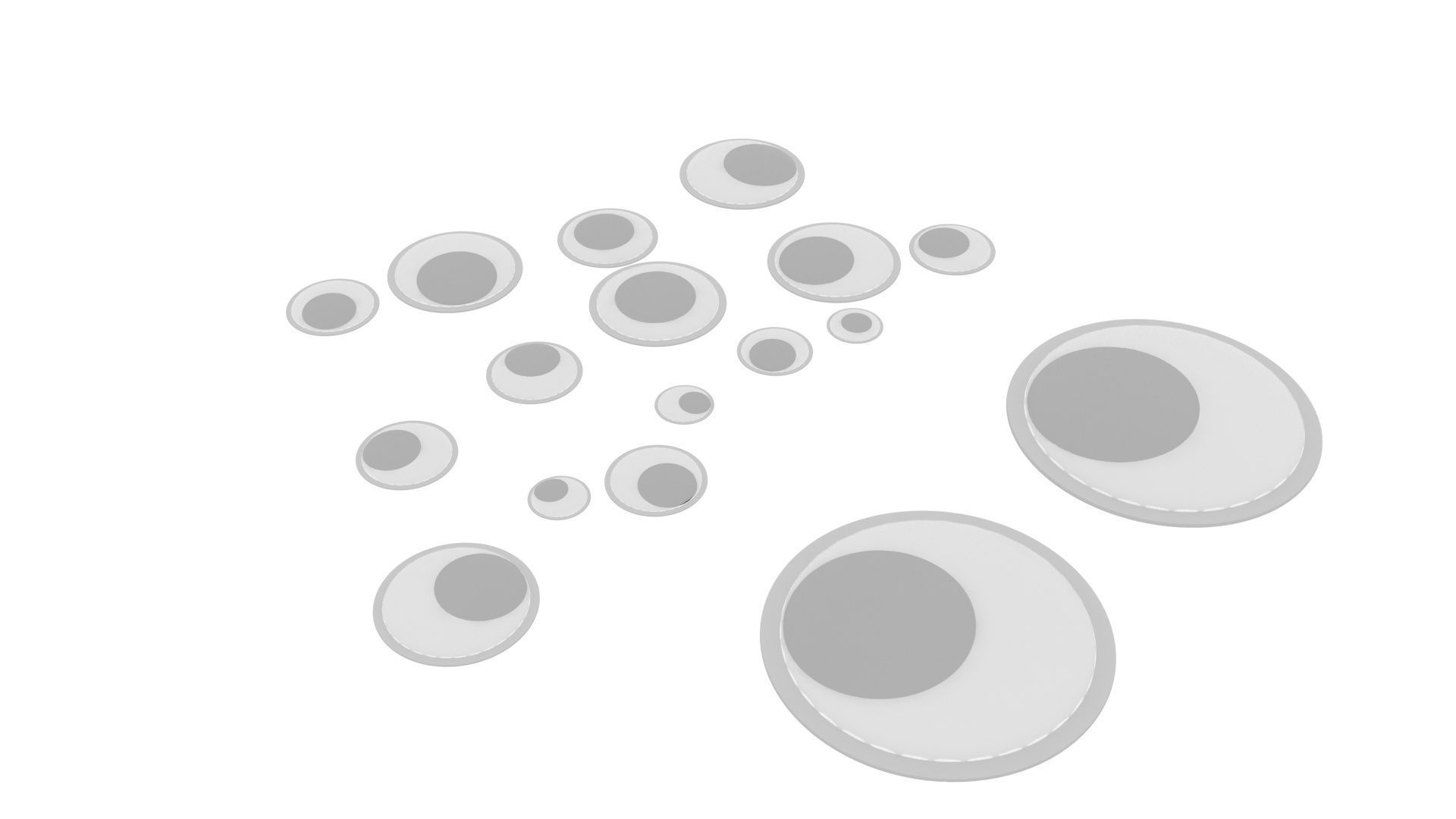 Google Eyes Set 3D model_2