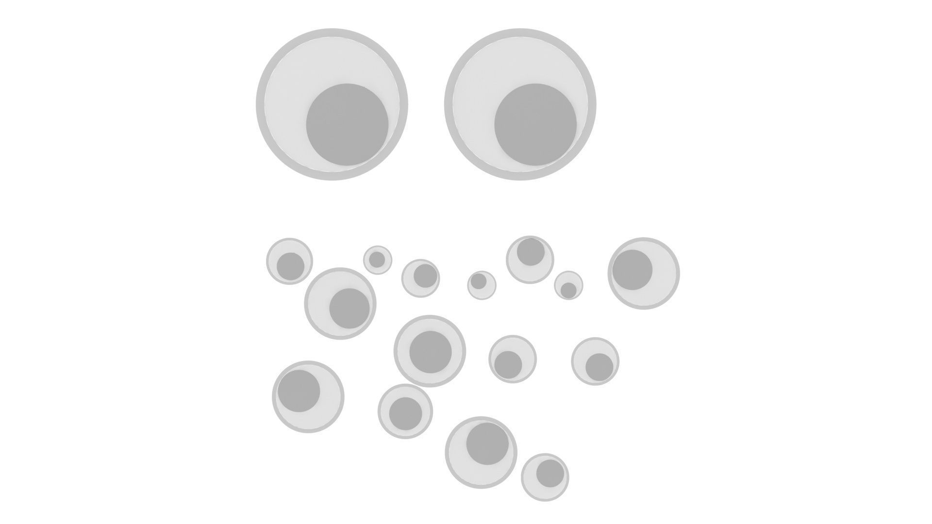 Google Eyes Set 3D model_11