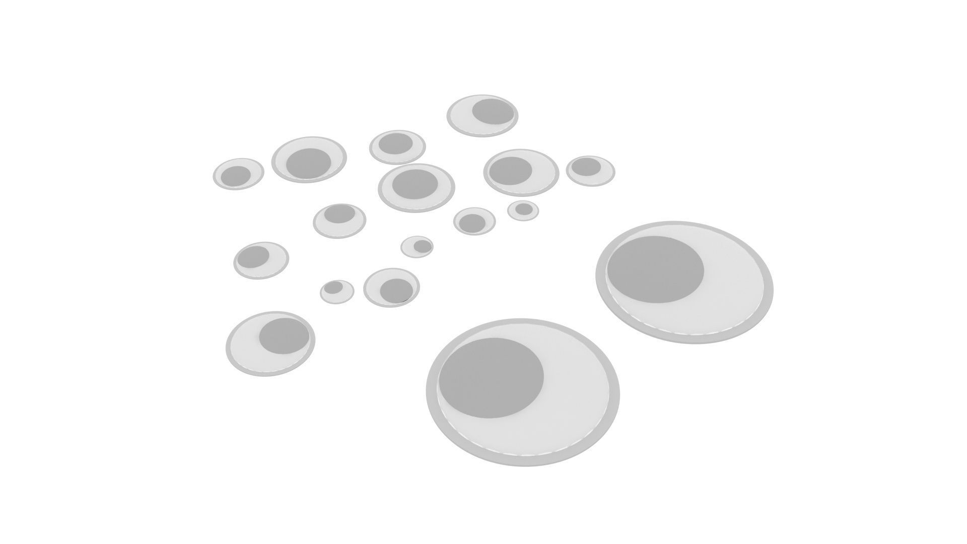 Google Eyes Set 3D model_6