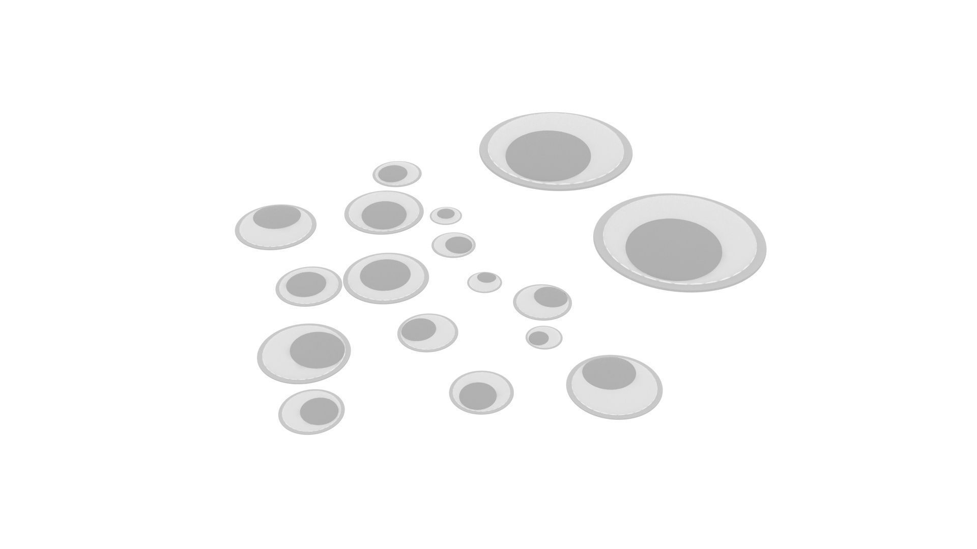 Google Eyes Set 3D model_5