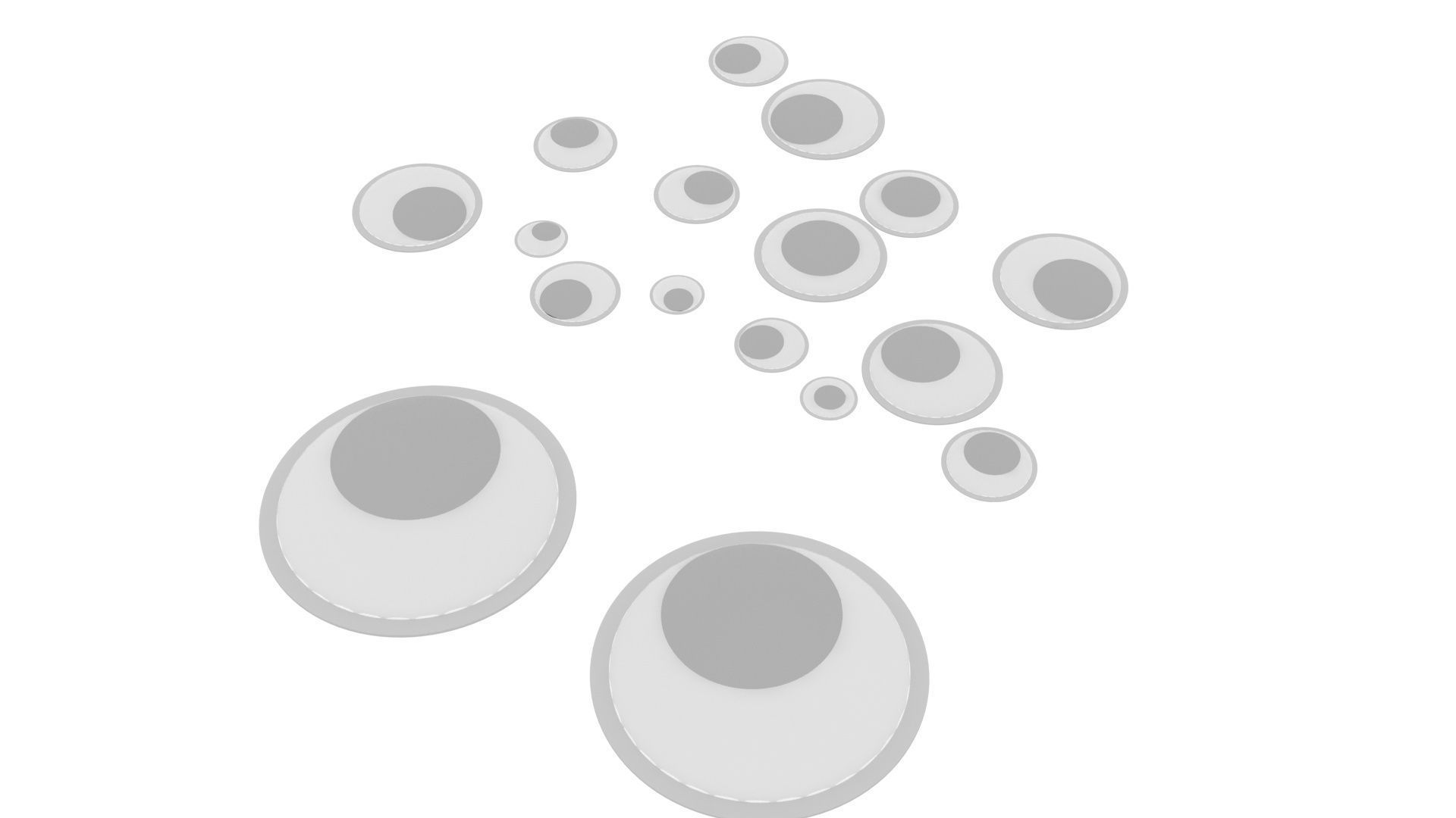 Google Eyes Set 3D model_3