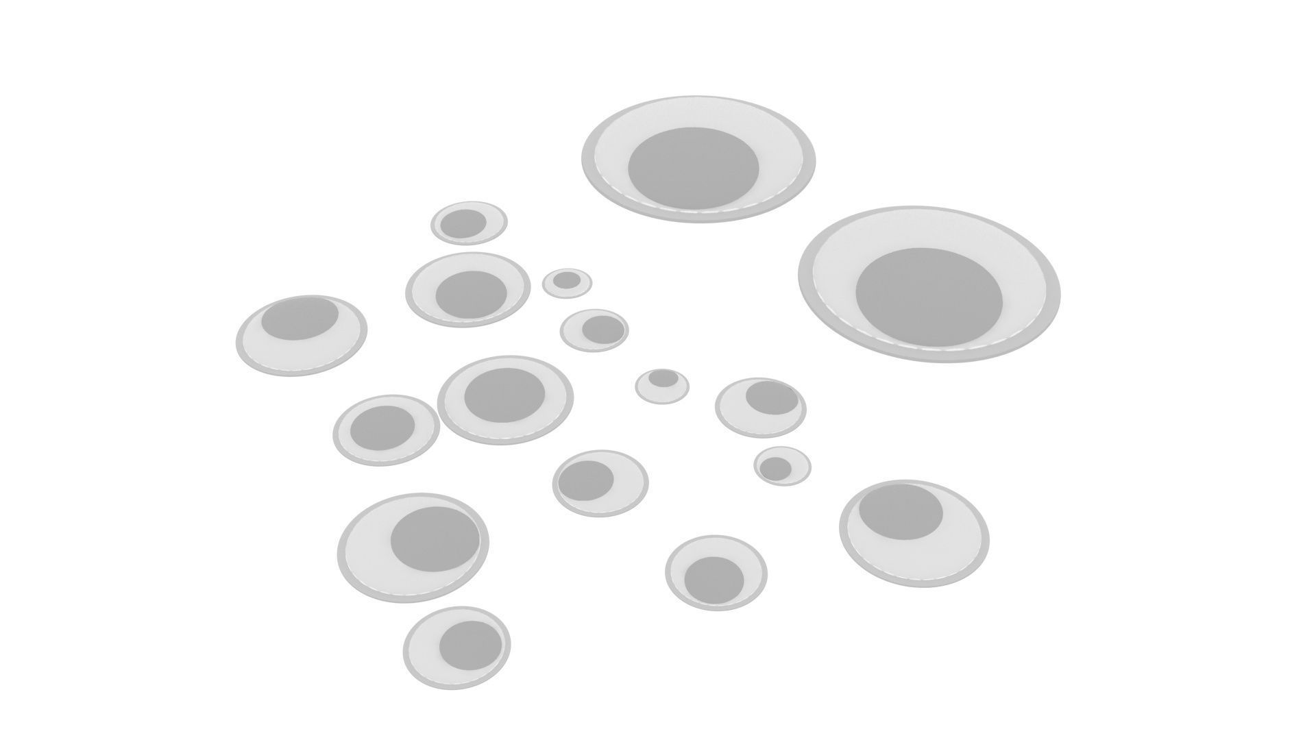 Google Eyes Set 3D model_1