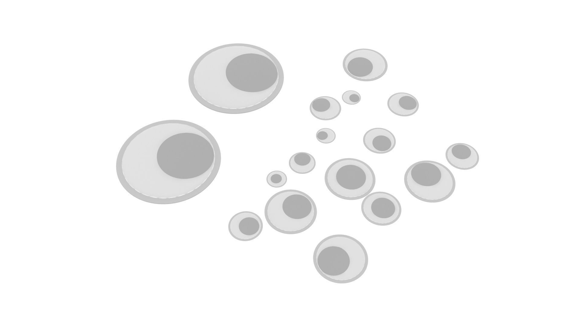 Google Eyes Set 3D model_4