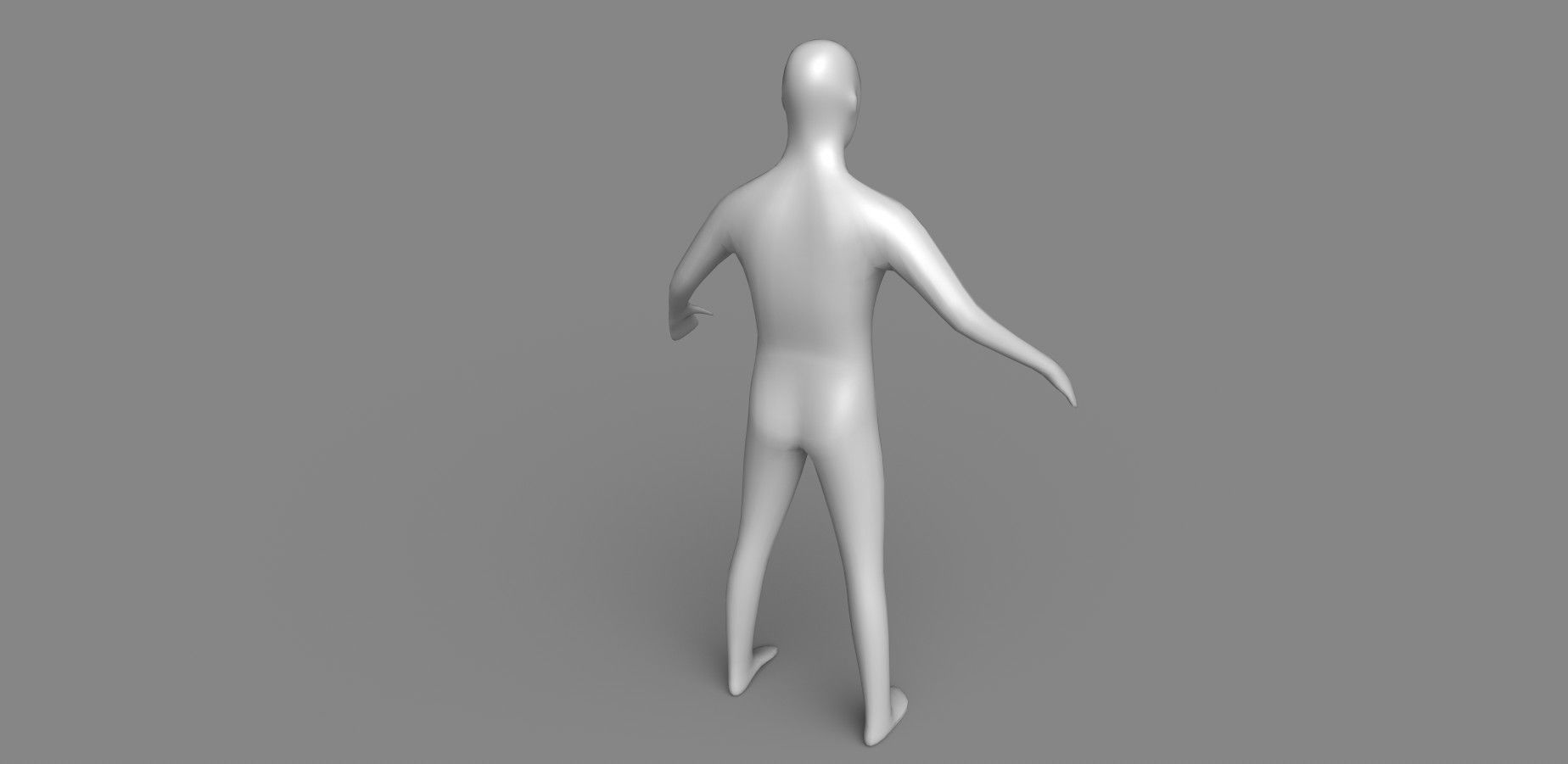 Low-Poly Base Human Mesh  Low-poly 3D model_4