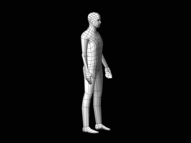 Low-Poly Base Human Mesh  Low-poly 3D model_7