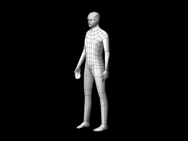 Low-Poly Base Human Mesh  Low-poly 3D model_1
