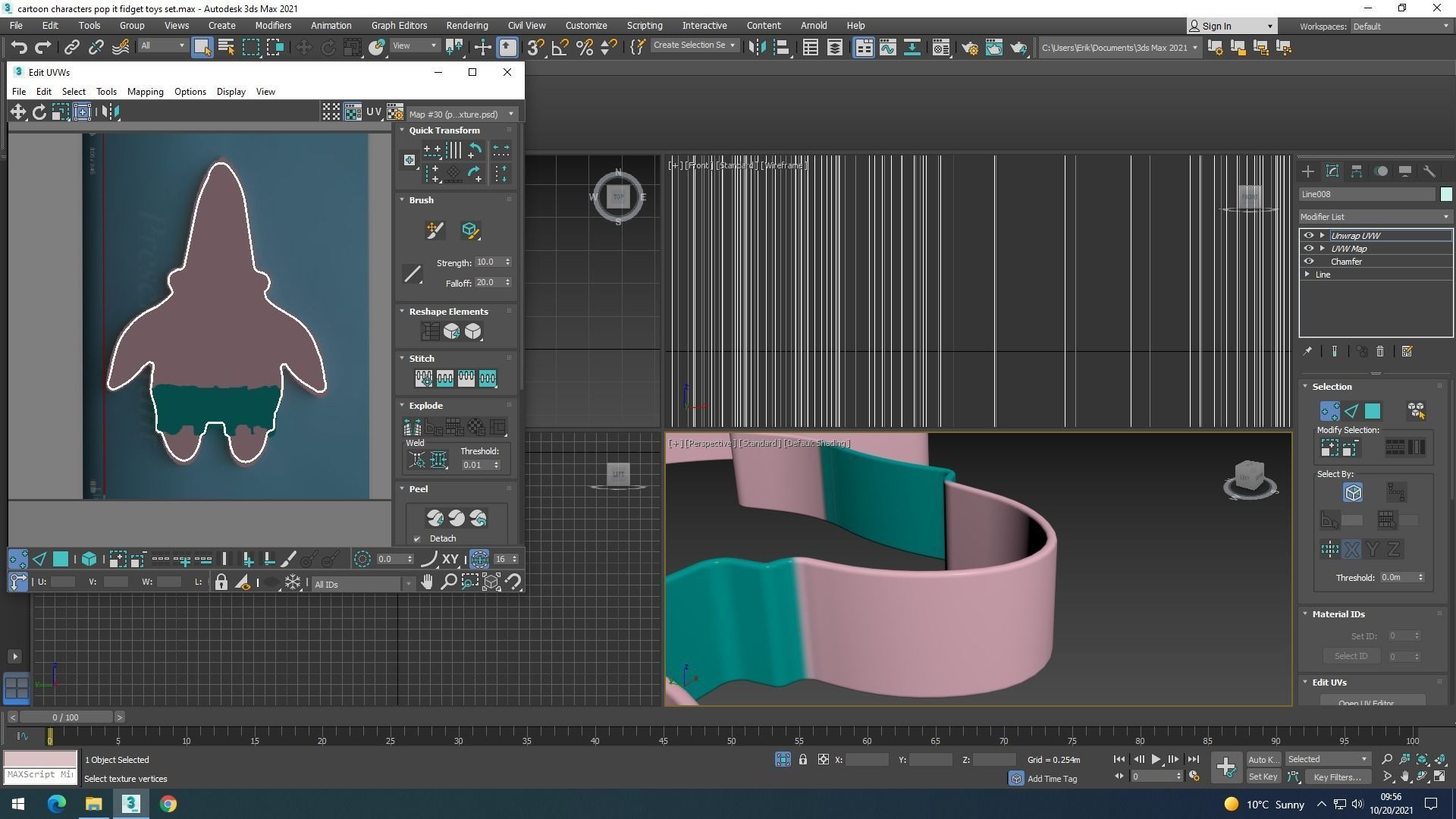 Spongebob and Patrick Pop It Fidget Toys Set 3D model_26