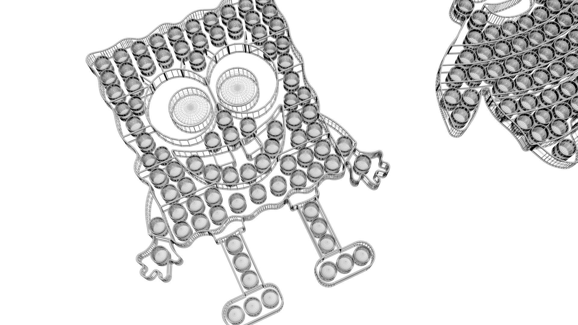 Spongebob and Patrick Pop It Fidget Toys Set 3D model_19