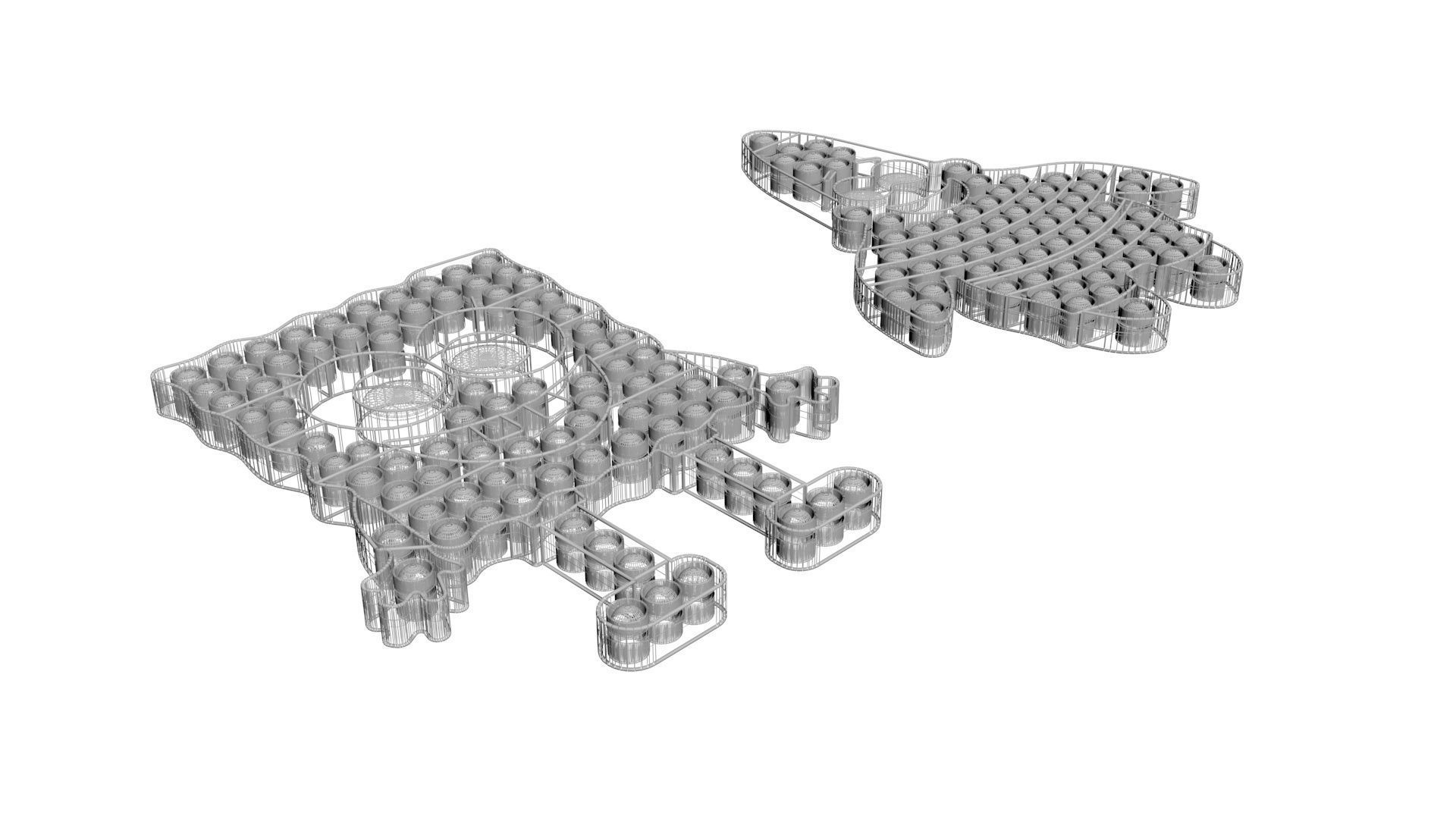 Spongebob and Patrick Pop It Fidget Toys Set 3D model_11