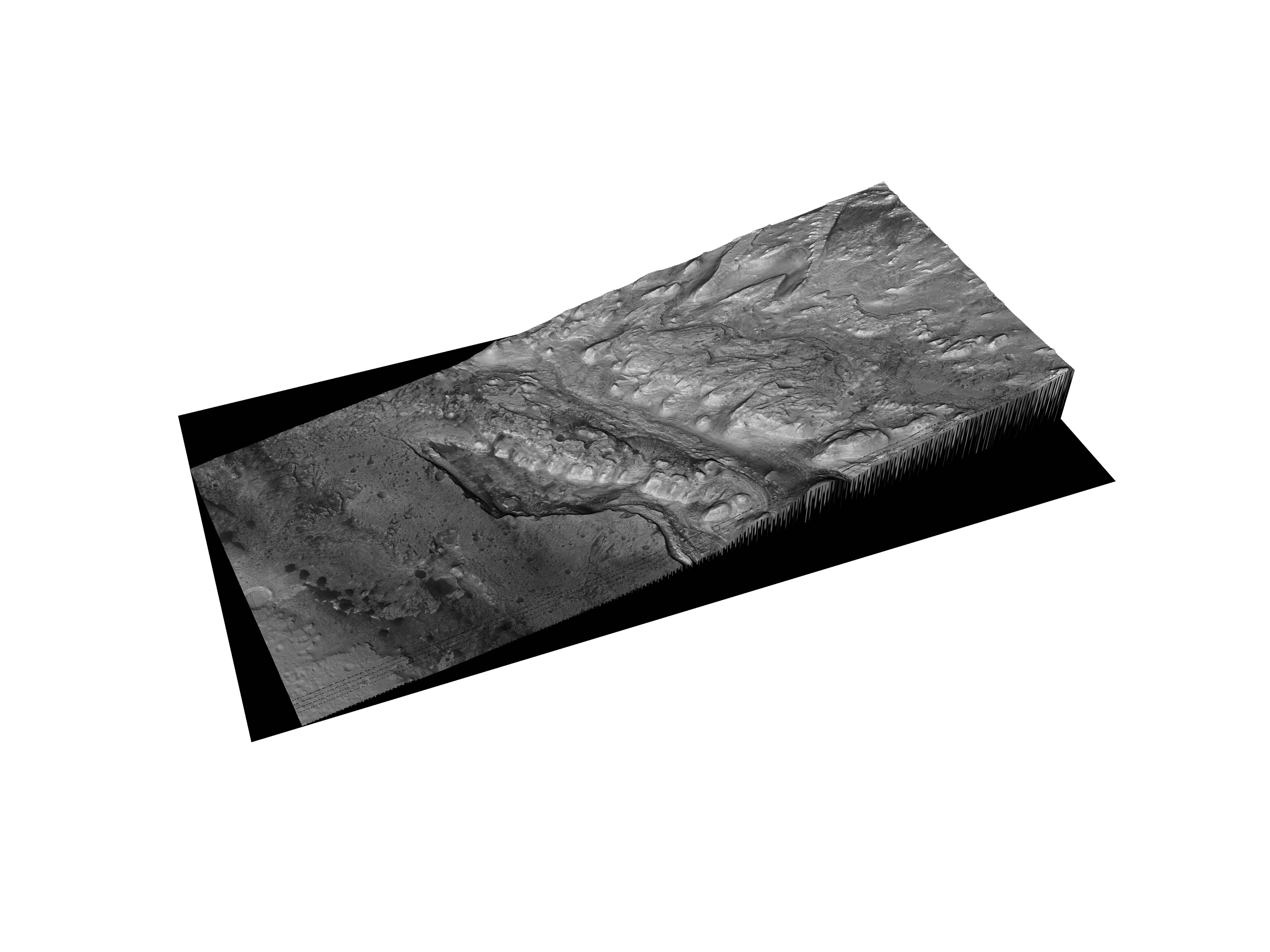 MARS VR - Edge along Gale Crater Interior Mound 3D model_0