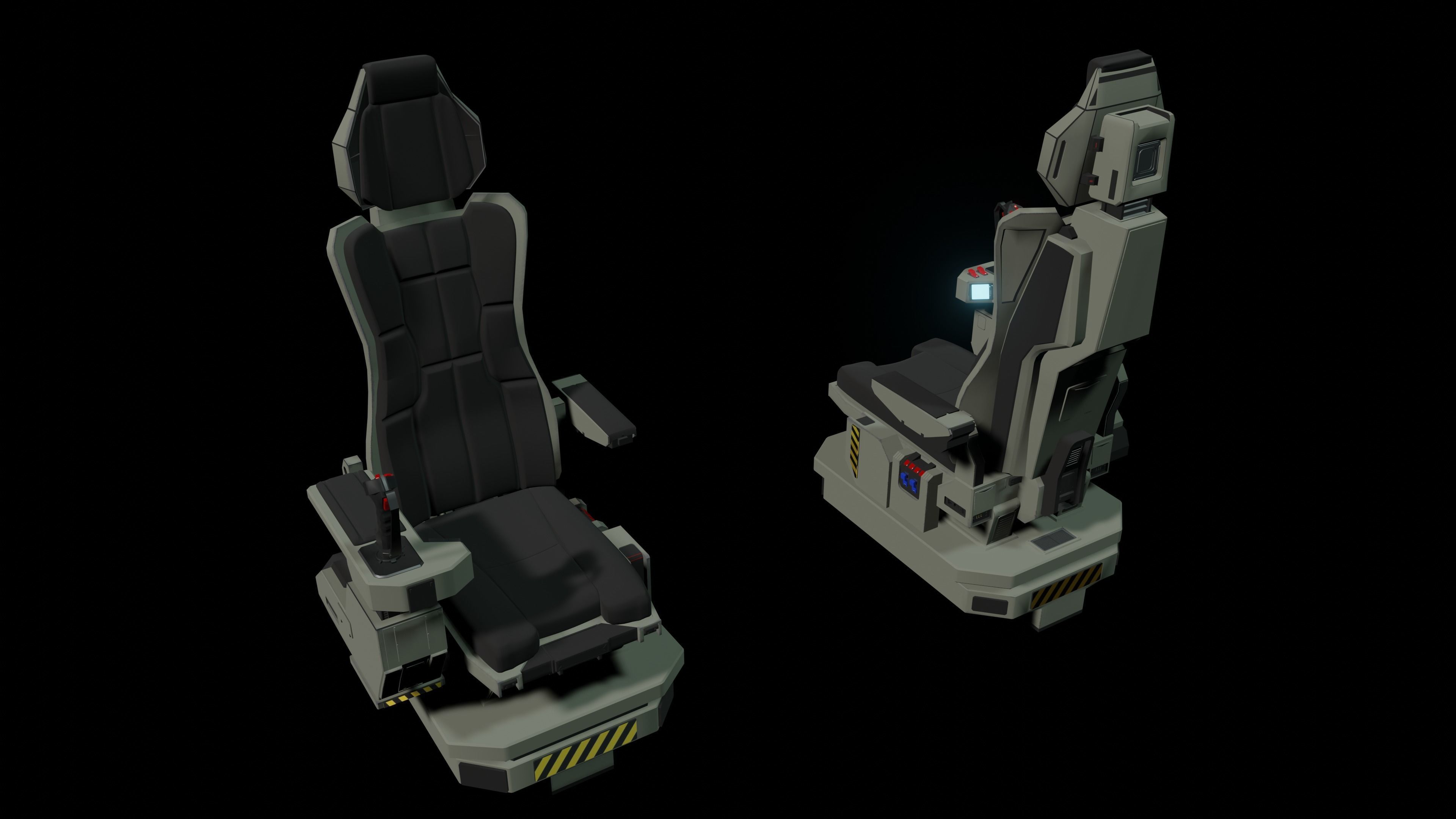 Sci-Fi Pilot-Command Chair 3D model_1