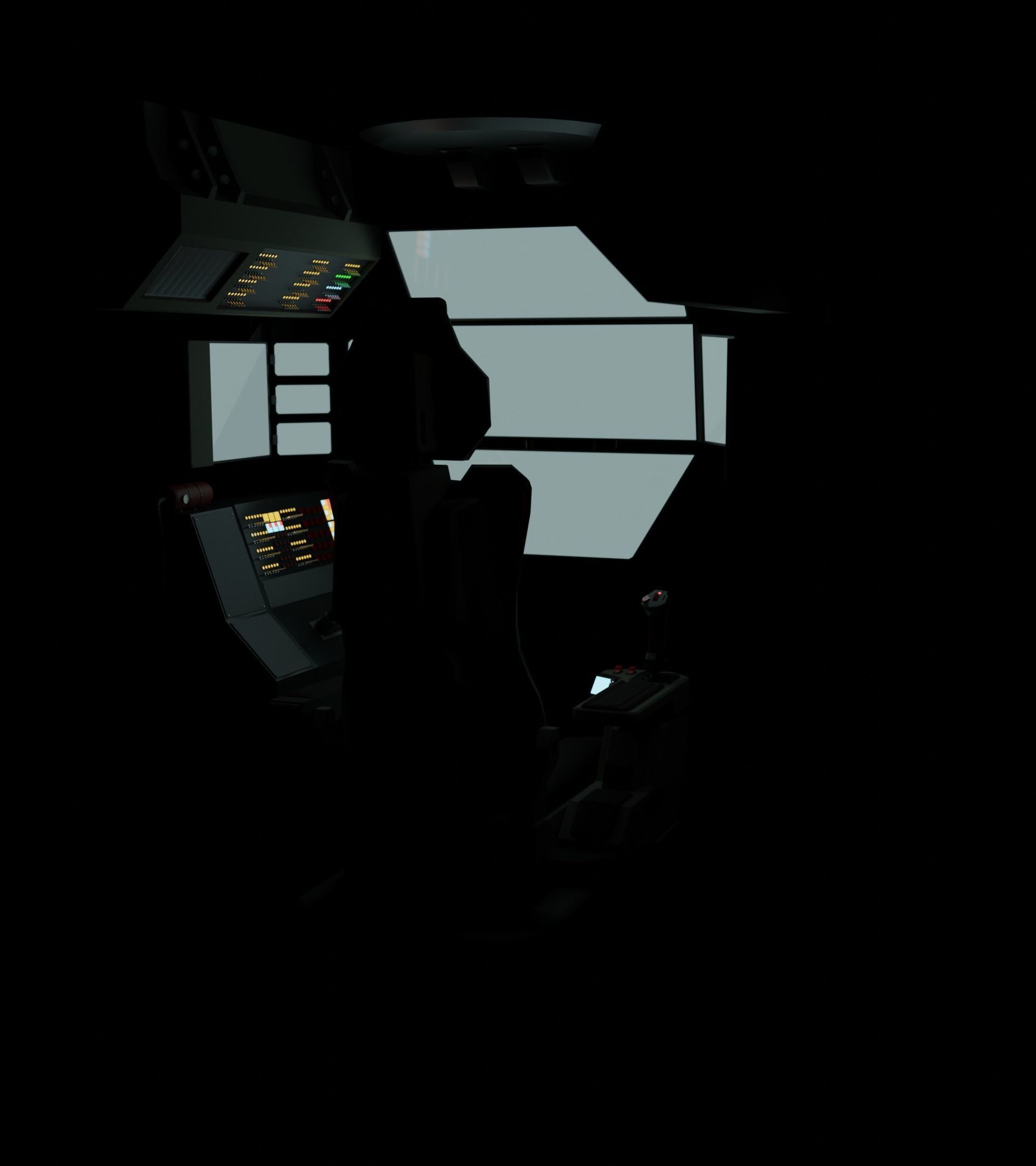 Sci-Fi Pilot-Command Chair 3D model_16