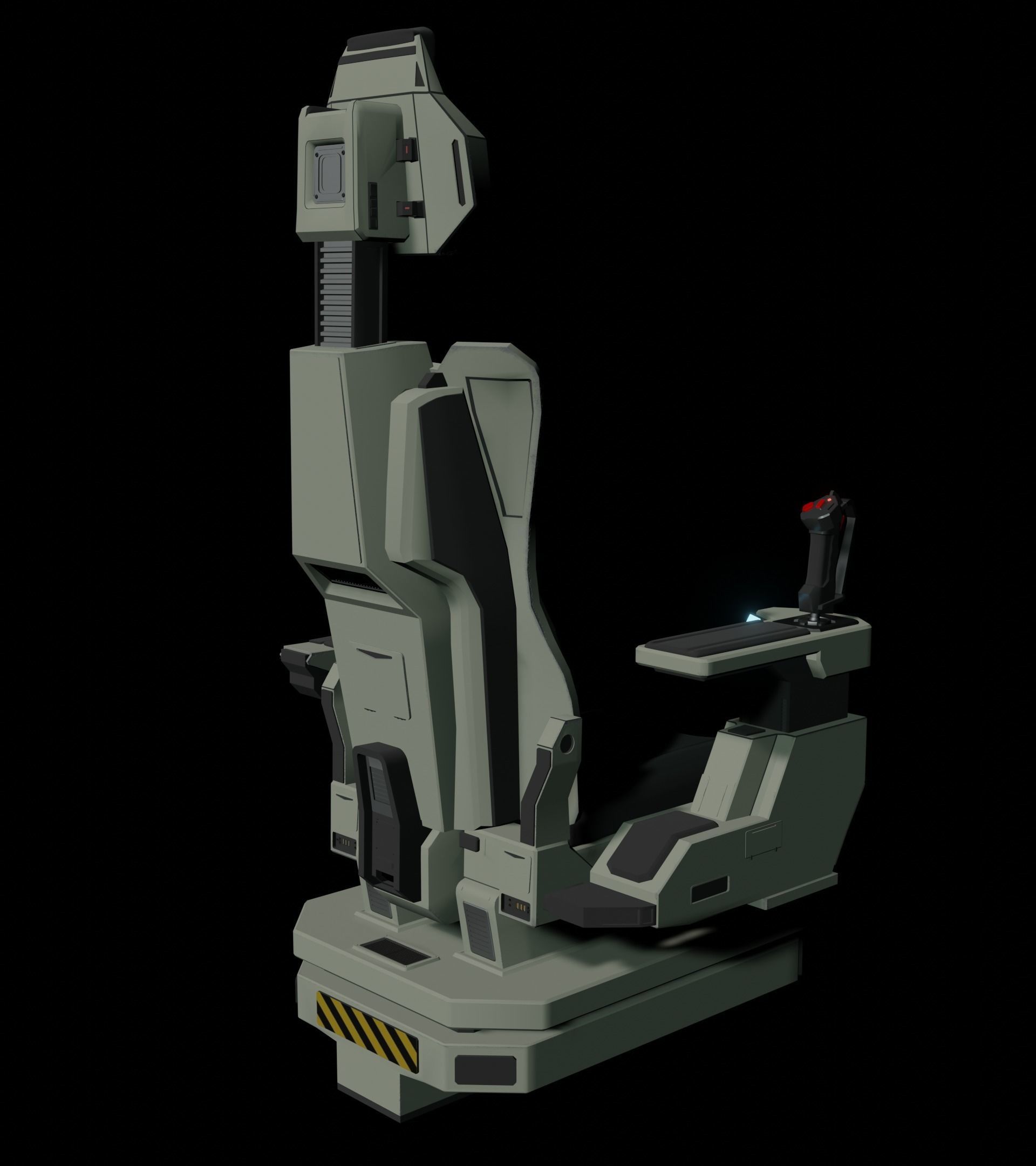 Sci-Fi Pilot-Command Chair 3D model_9