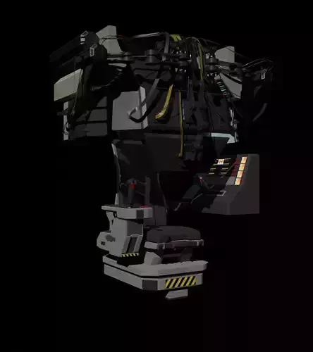 Sci-Fi Pilot-Command Chair 3D model