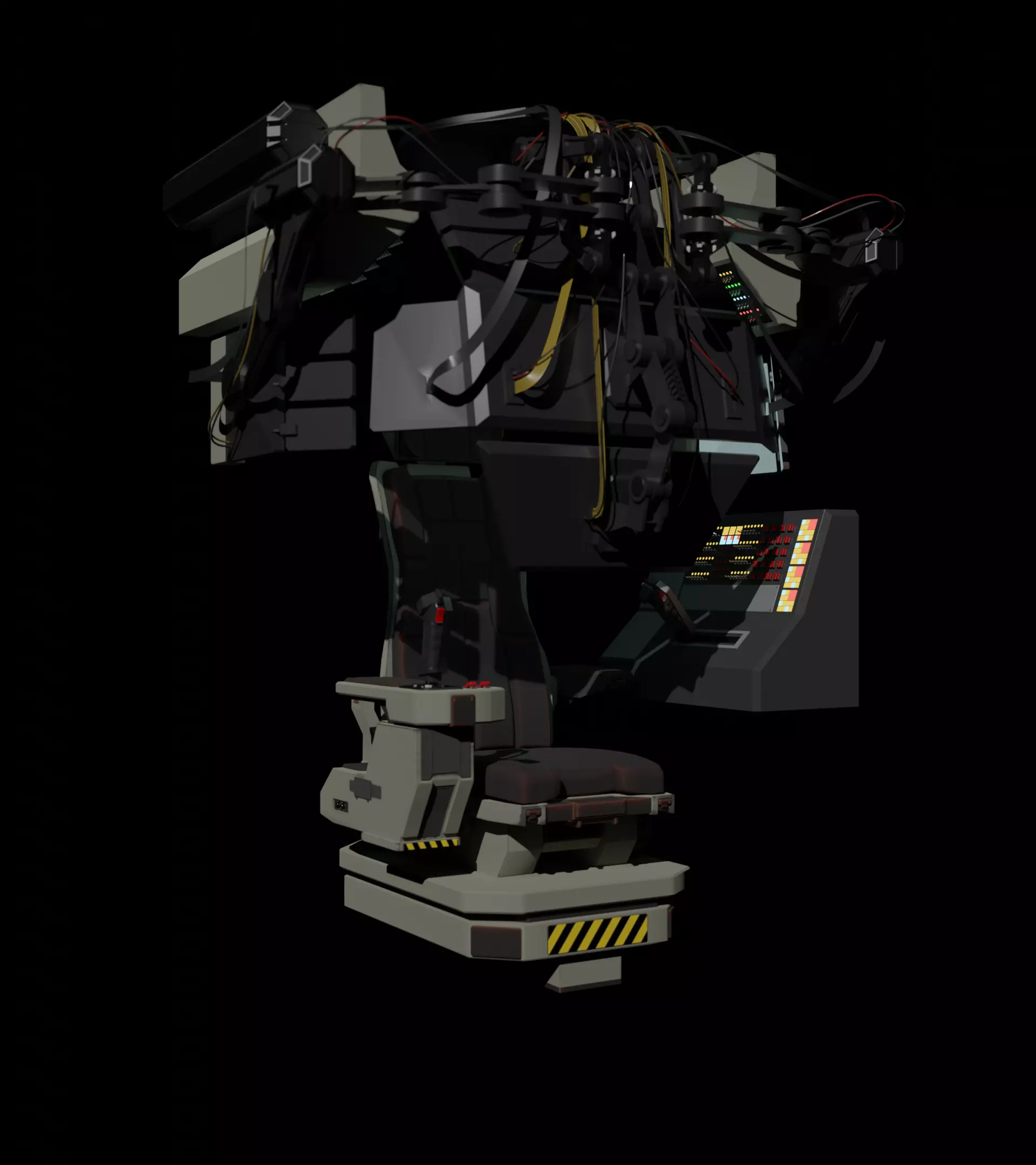 Sci-Fi Pilot-Command Chair 3D model_0