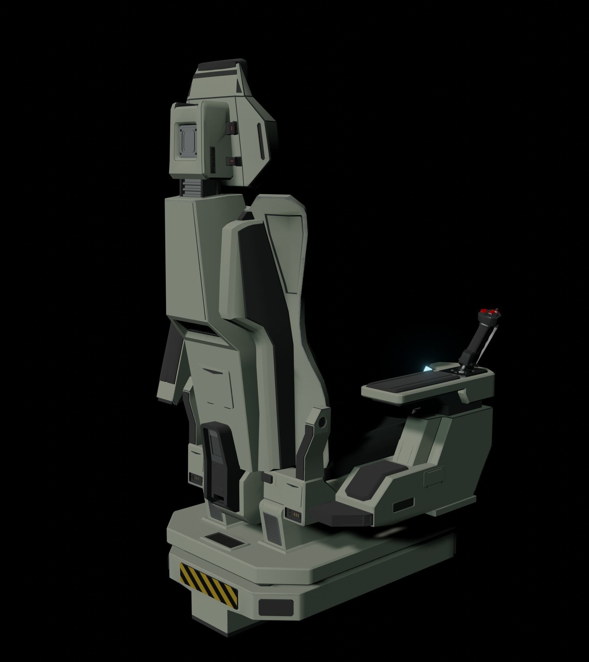 Sci-Fi Pilot-Command Chair 3D model_10