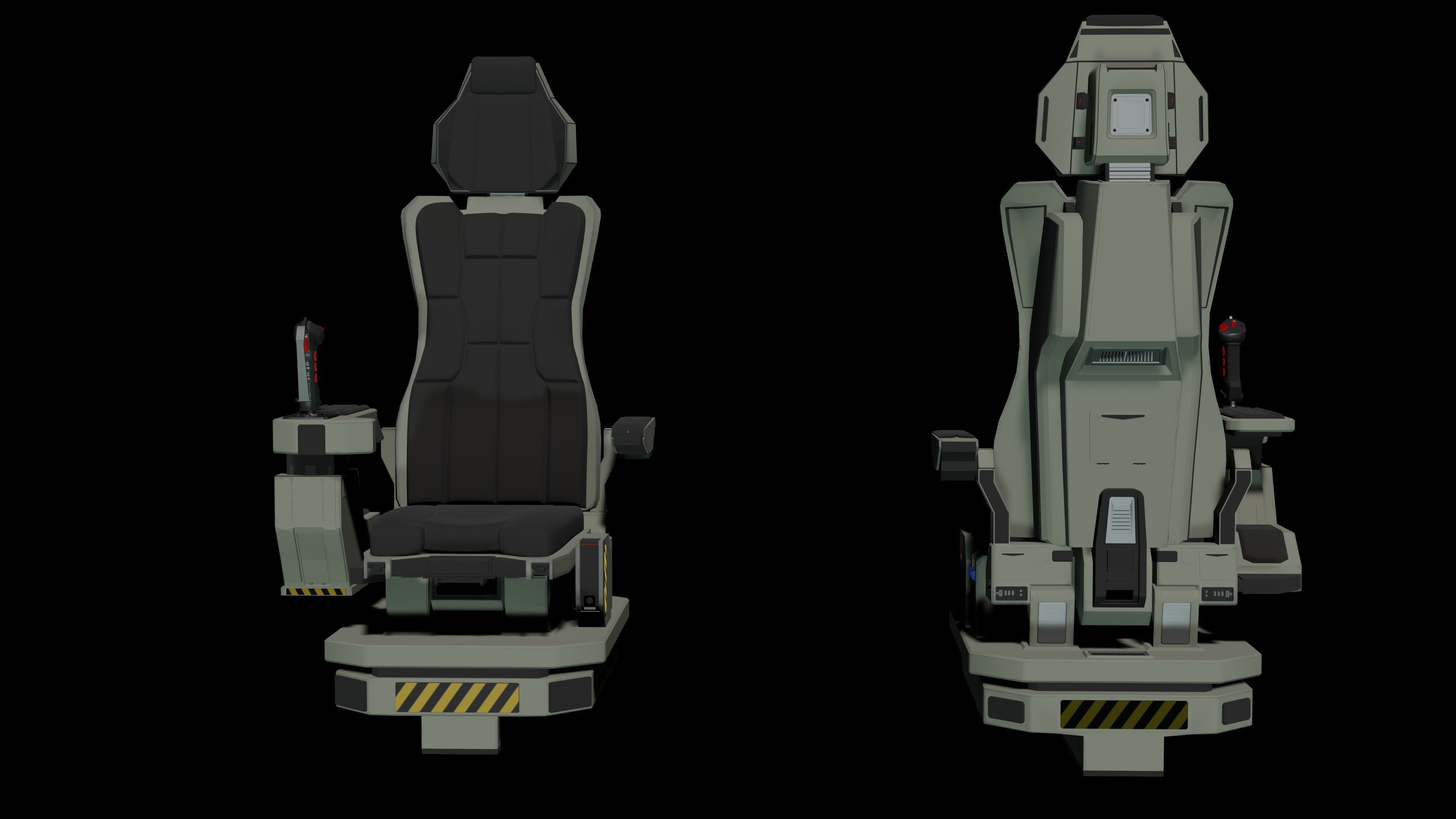 Sci-Fi Pilot-Command Chair 3D model_2