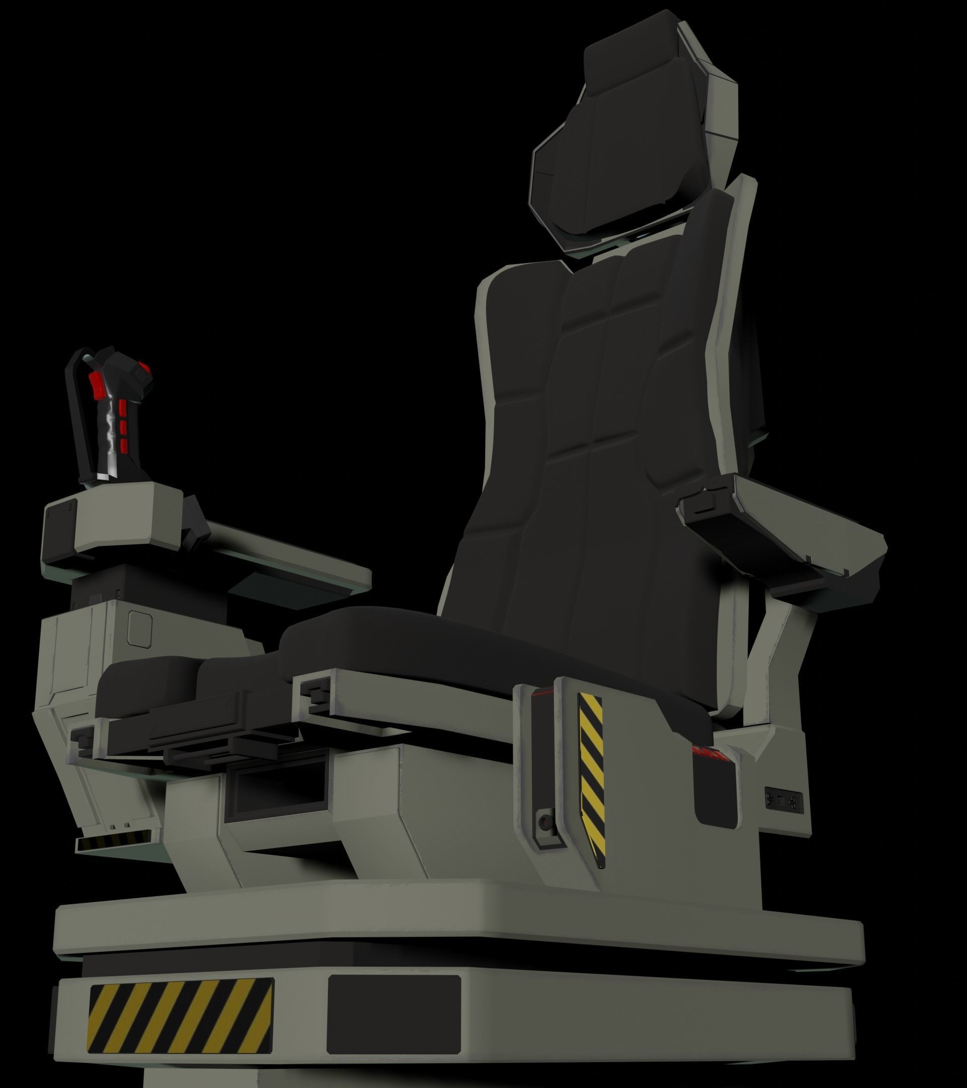 Sci-Fi Pilot-Command Chair 3D model_3