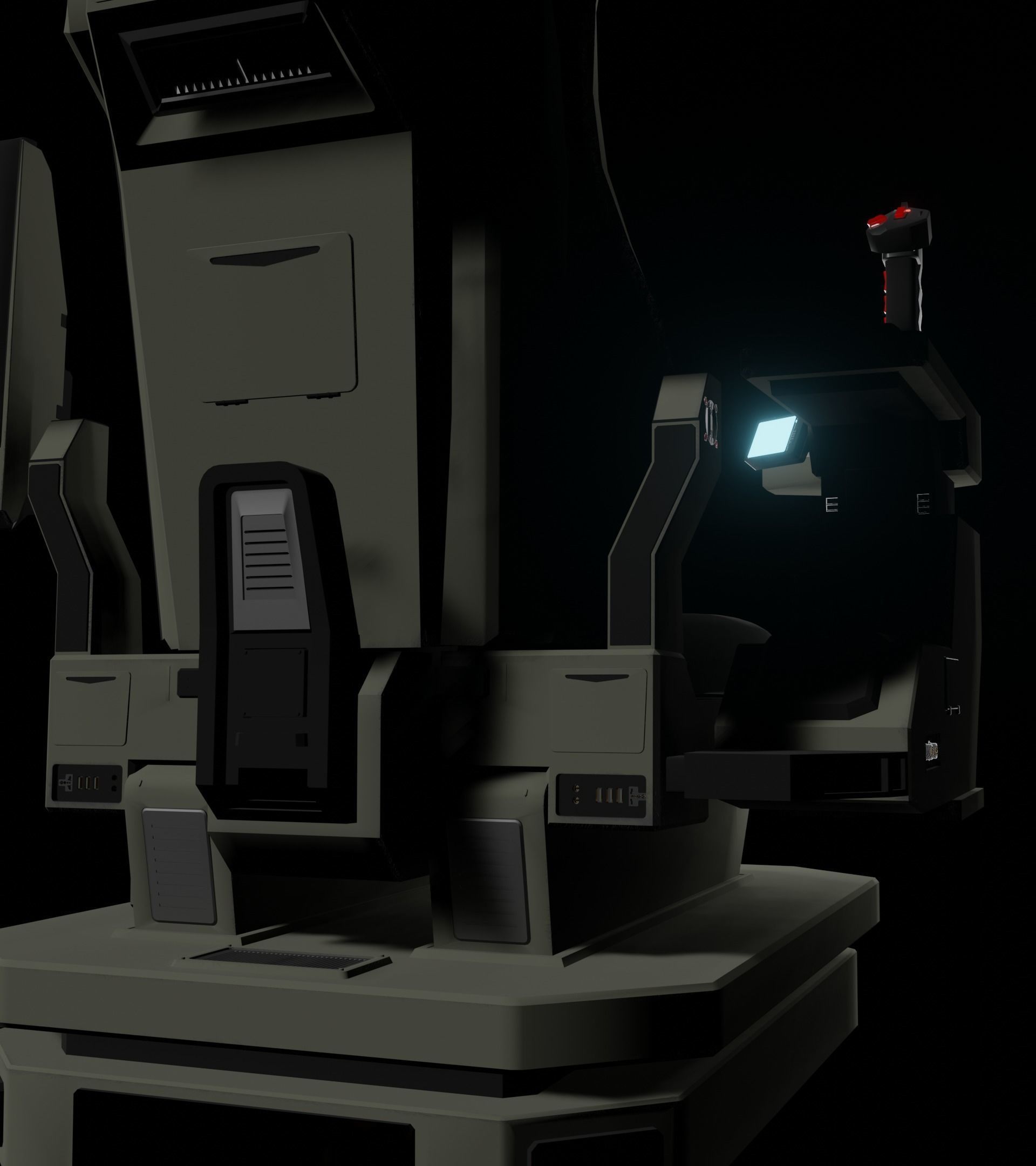 Sci-Fi Pilot-Command Chair 3D model_13