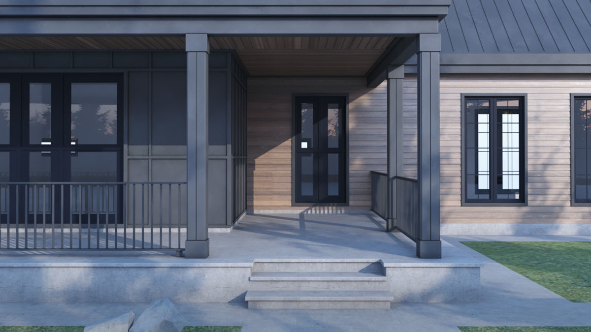 Country House No 03 Low-poly 3D model_2