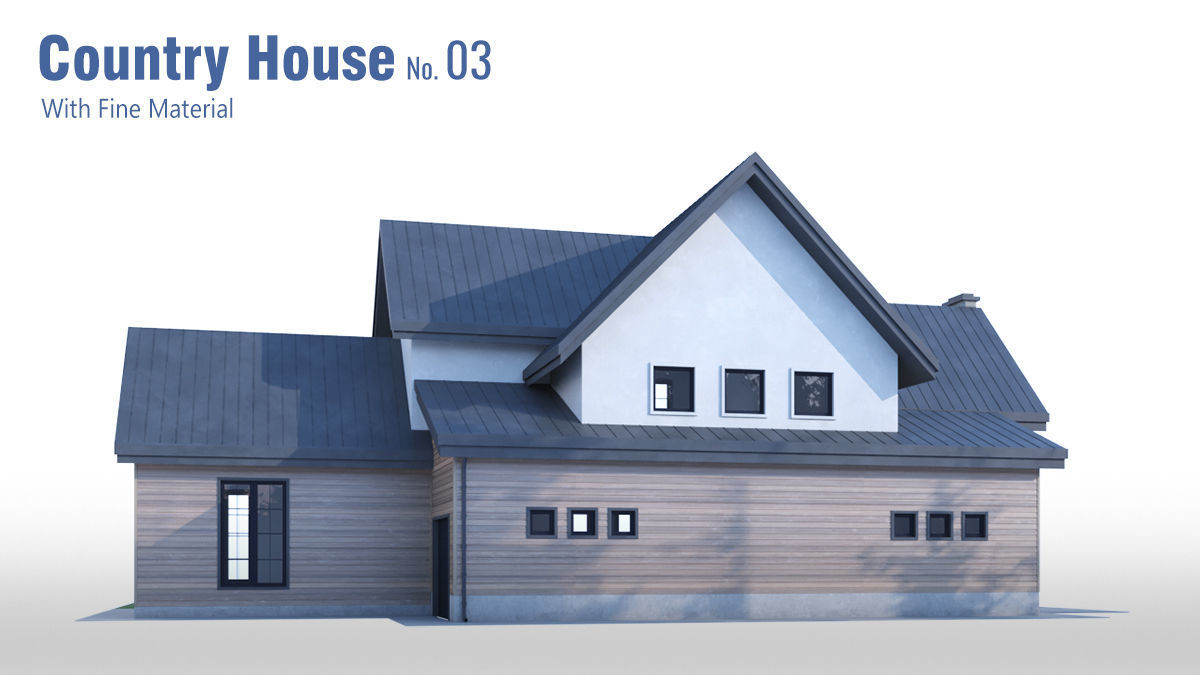 Country House No 03 Low-poly 3D model_16