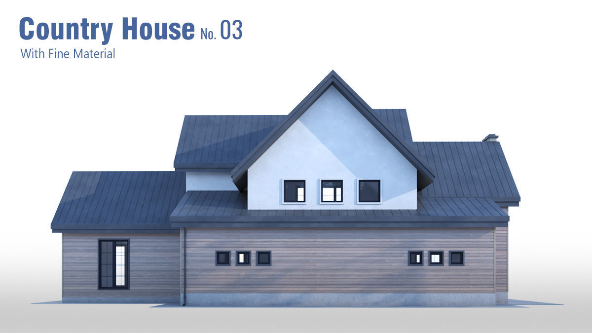 Country House No 03 Low-poly 3D model_15